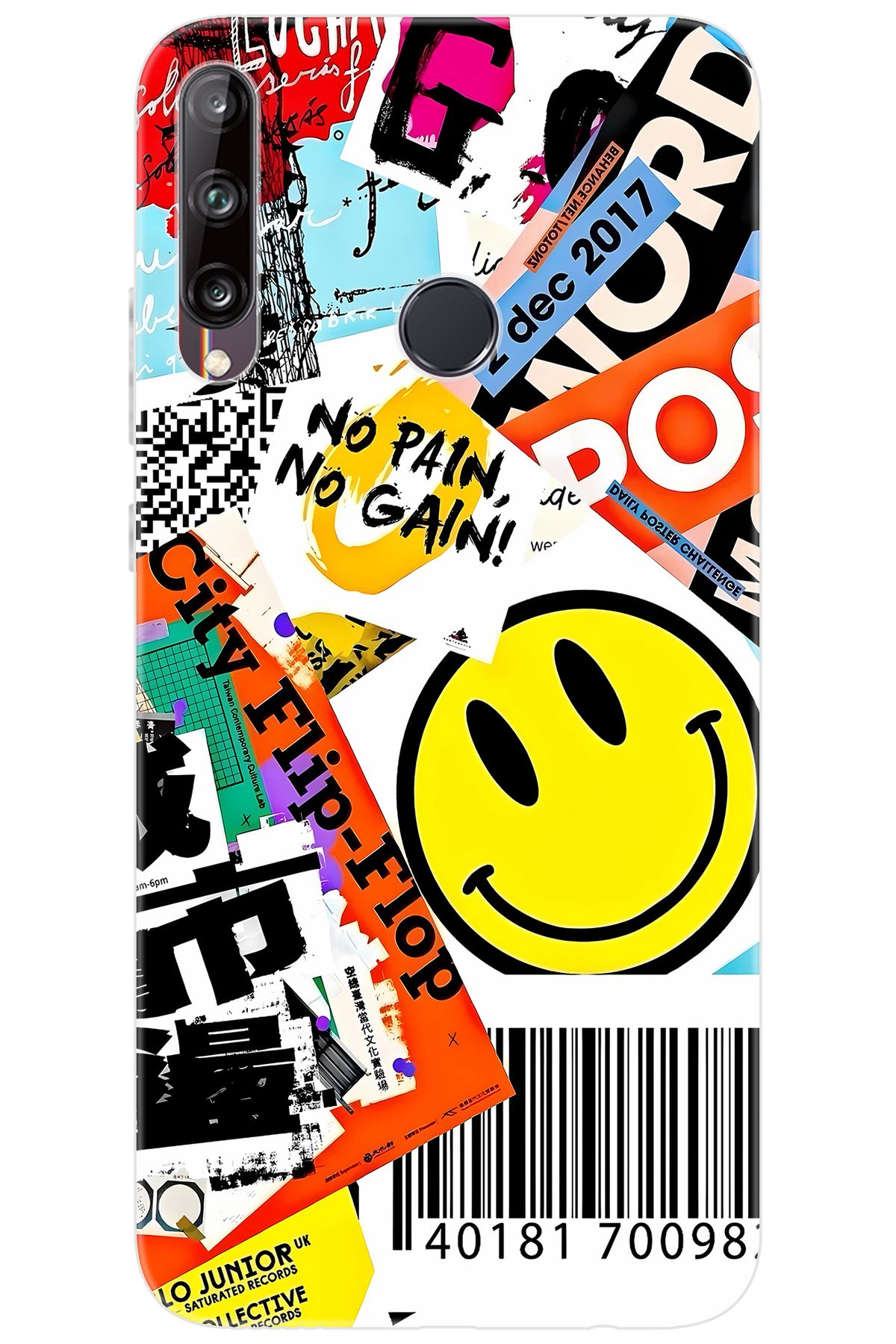 Ceppare Huawei Y7P (ART-L29) Uyumlu Kılıf Desen Baskılı Silikon No Pain No Gain STK:694 CP-zOBohNi