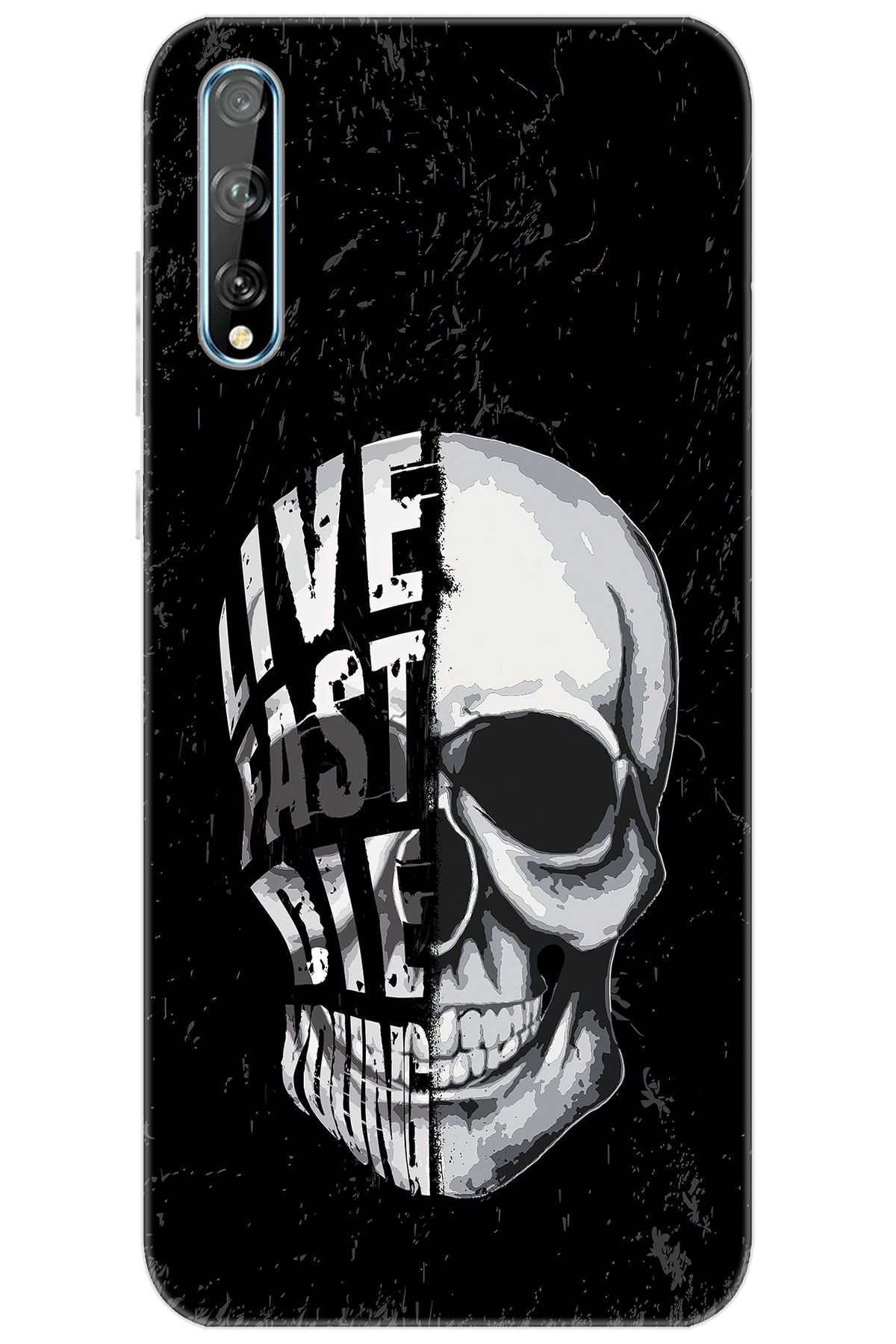 Ceppare Huawei Y8P (AQM-LX1) Uyumlu Kılıf Desen Baskılı Silikon Kuru Kafa STK:585 CP-IGYRoO5