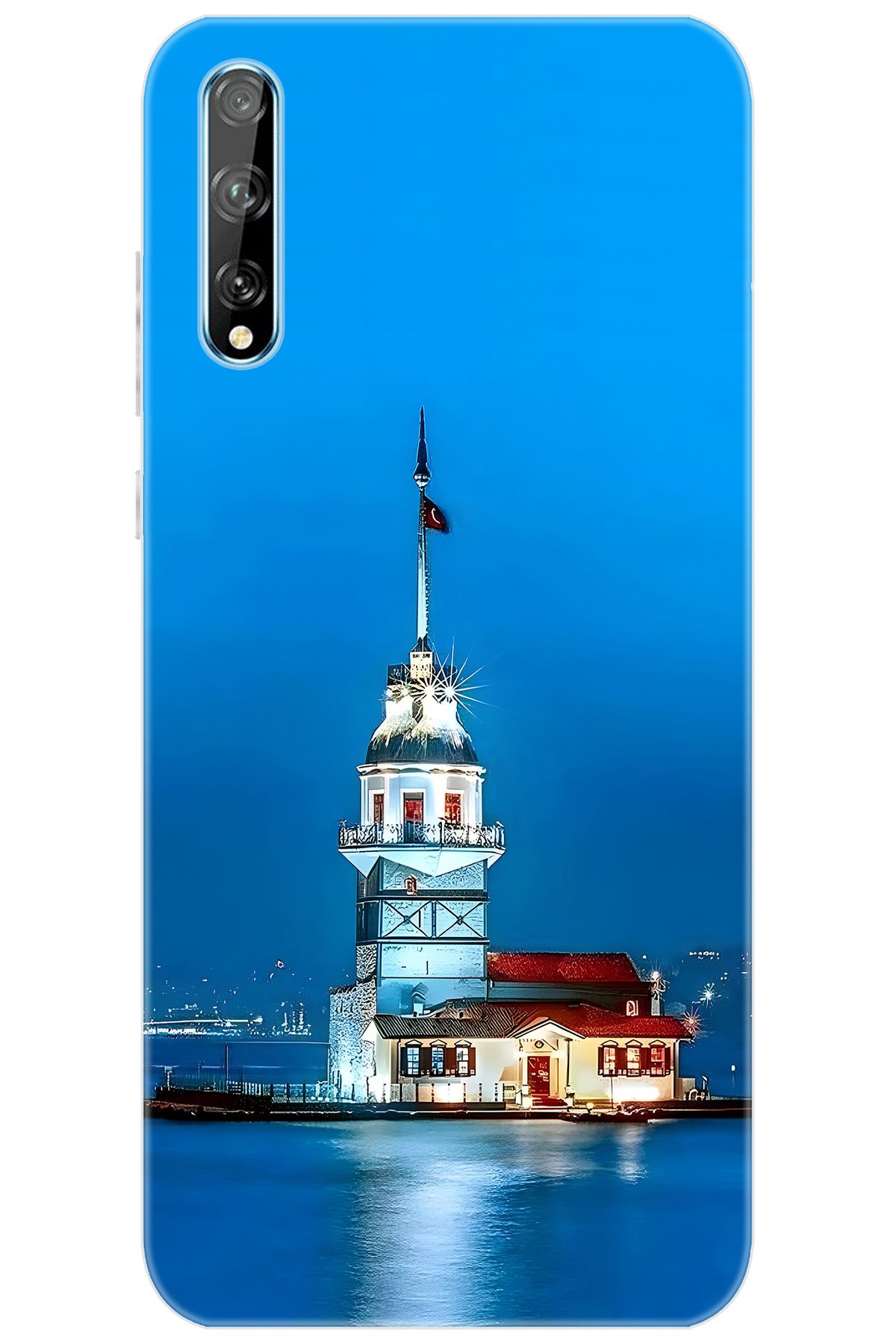 Ceppare Huawei Y8P (AQM-LX1) Uyumlu Kılıf Desen Baskılı Silikon Kız Kulesi STK:617 CP-4TLme0V
