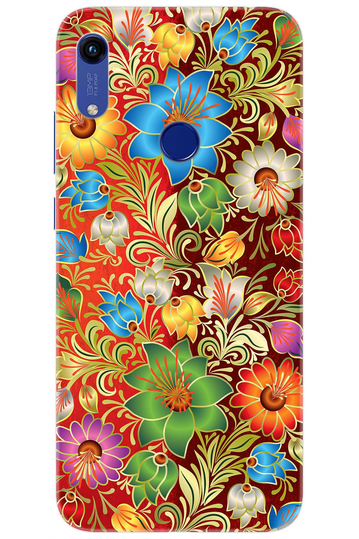 Ceppare Huawei Y6S 2019 (JAT-L41) Uyumlu Kılıf Desen Baskılı Silikon Çiçekler Serisi STK:532 CP-TdEy4mD