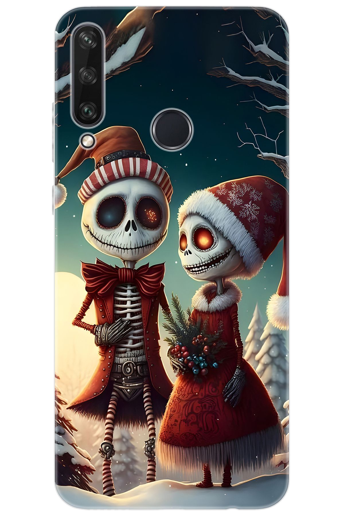 Ceppare Huawei Y6P (MED-LX9N) Uyumlu Kılıf Desen Baskılı Silikon İskelet Serisi STK:714 CP-ouCpXt0