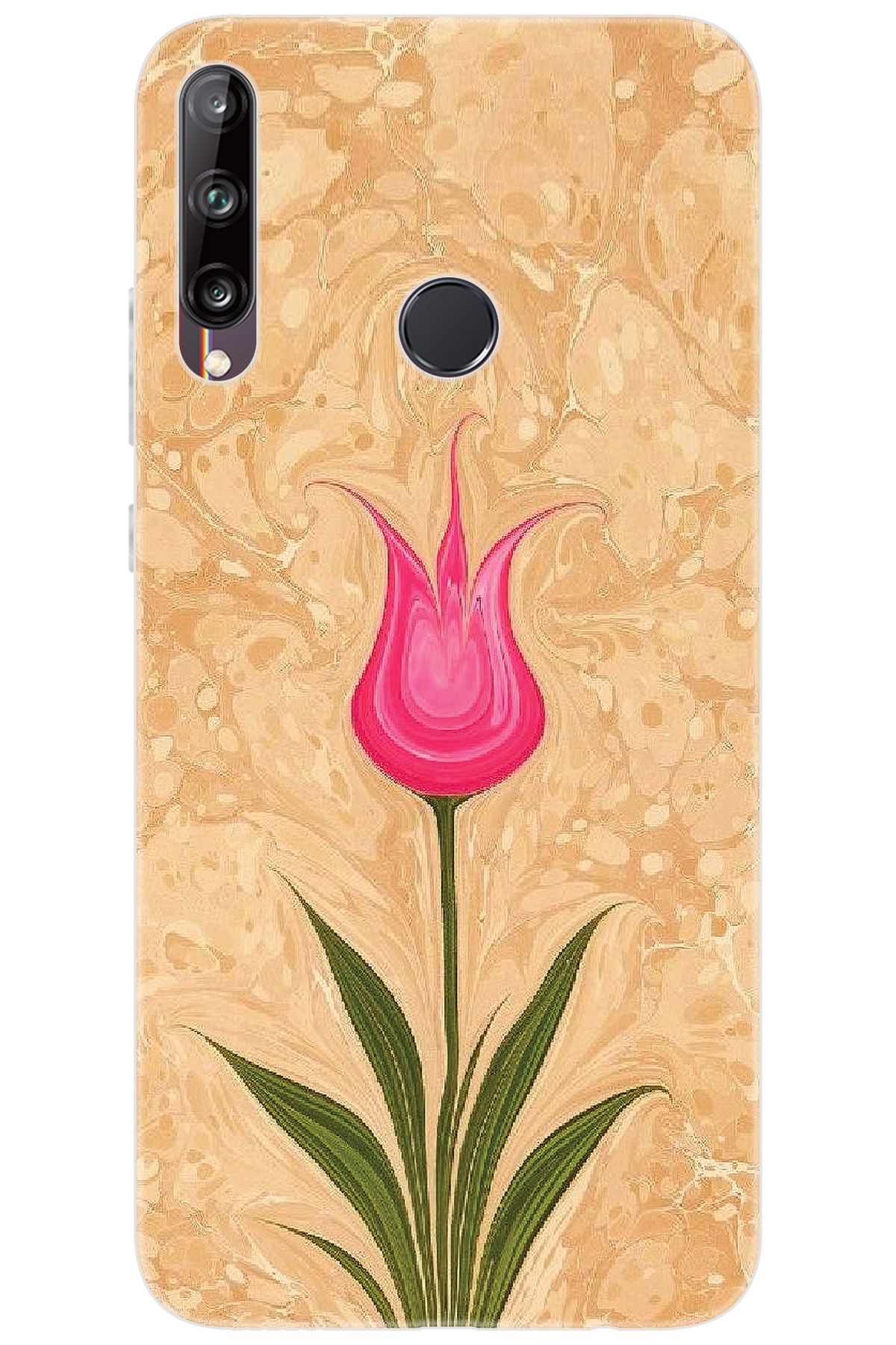 Ceppare Huawei Y7P (ART-L29) Uyumlu Kılıf Desen Baskılı Silikon Lale Tasarım STK:544 CP-Q8Q1hij