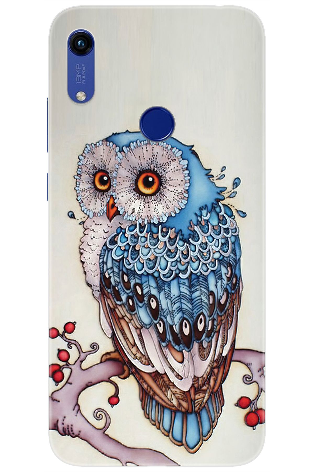 Ceppare Huawei Y6S 2019 (JAT-L41) Uyumlu Kılıf Desen Baskılı Silikon Baykuş STK:563 CP-cwAkC1i