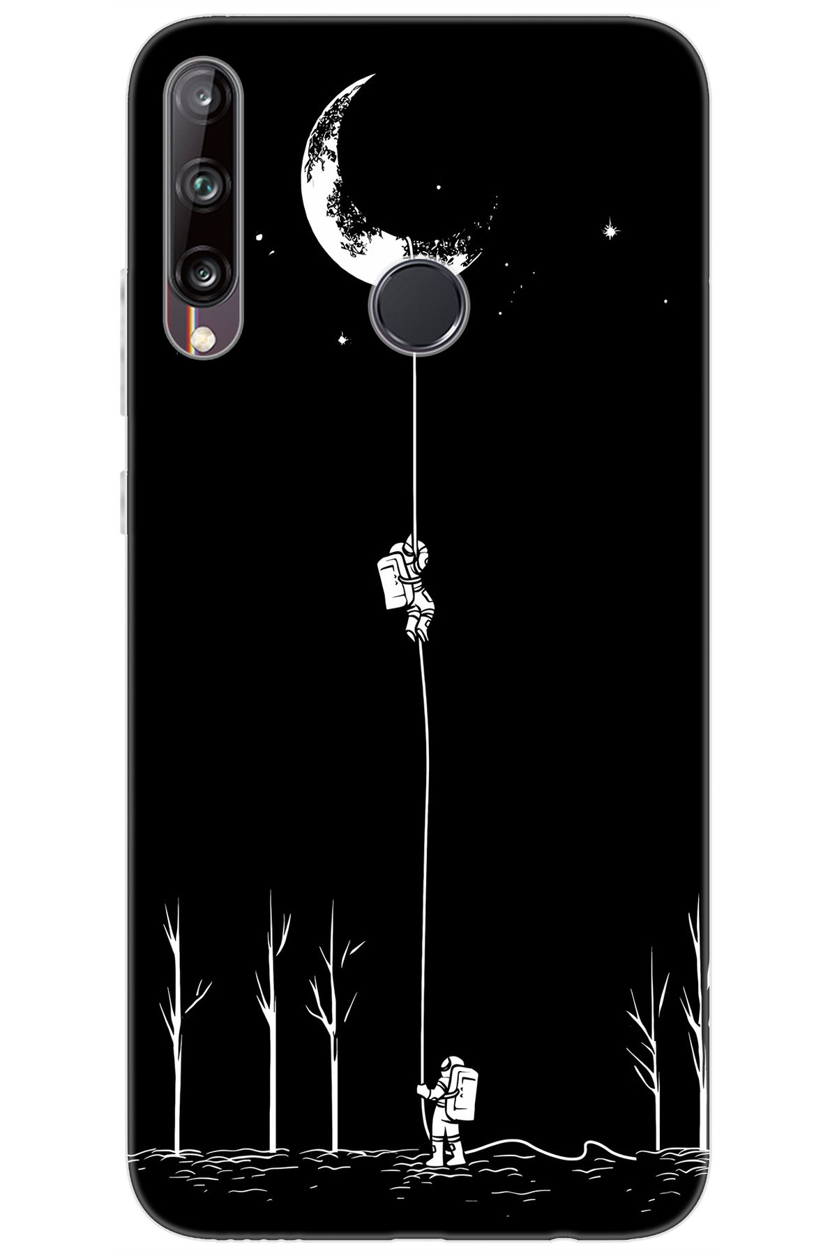 Ceppare Huawei Y7P (ART-L29) Uyumlu Kılıf Desen Baskılı Silikon Astronot Serisi STK:1006 CP-MNdJV9R