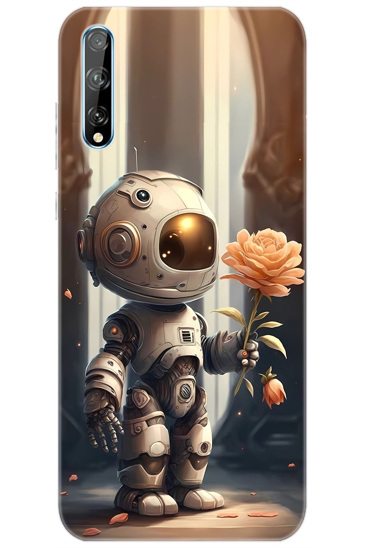 Ceppare Huawei Y8P (AQM-LX1) Uyumlu Kılıf Desen Baskılı Silikon Astronot STK:620 CP-IZIAYnI