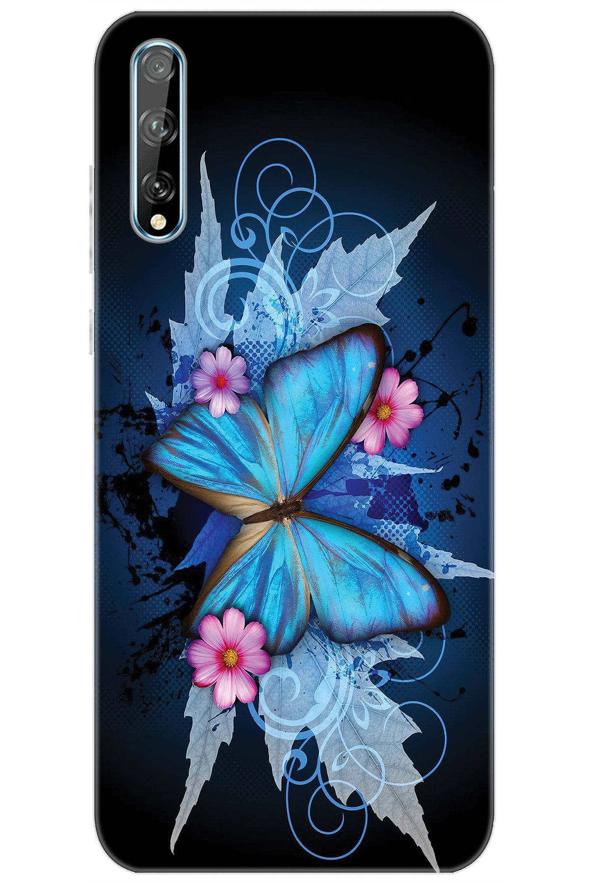 Ceppare Huawei Y8P (AQM-LX1) Uyumlu Kılıf Desen Baskılı Silikon Kelebek Resim STK:550 CP-ezP8Xtp
