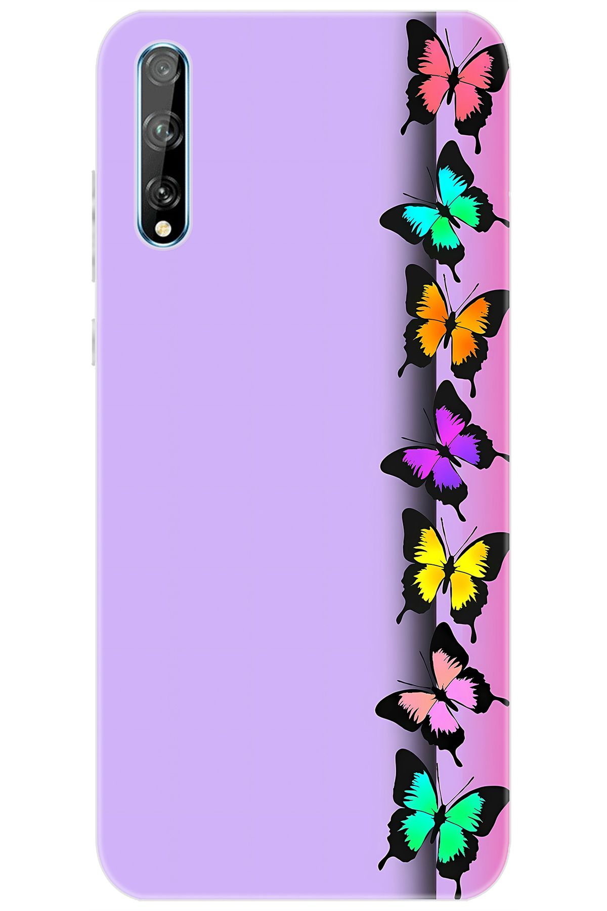 Ceppare Huawei Y8P (AQM-LX1) Uyumlu Kılıf Desen Baskılı Silikon Kelebek STK:671 CP-2P0NVwE