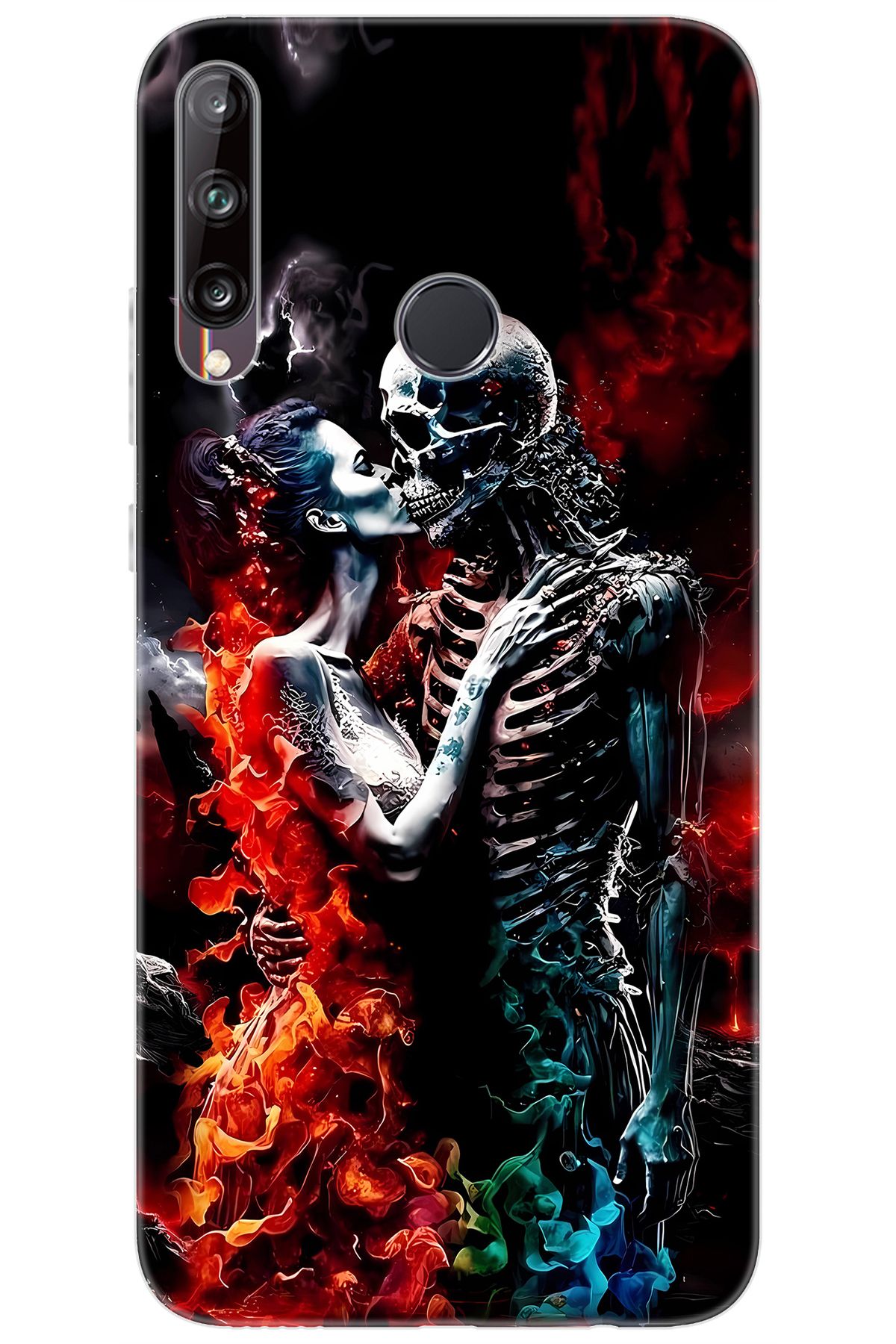 Ceppare Huawei Y7P (ART-L29) Uyumlu Kılıf Desen Baskılı Silikon İskelet Aşıklar STK:666 CP-lHRjIq1