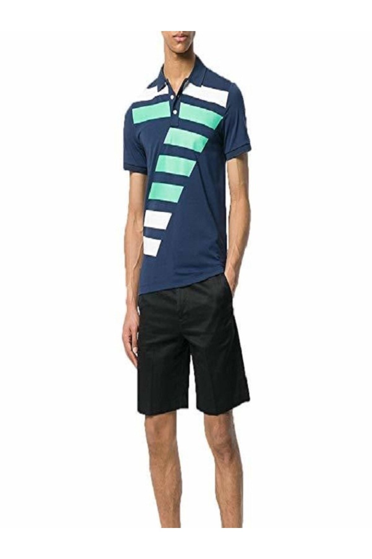 Emporio Erkek Likralı Slim Fit Polo Tişört