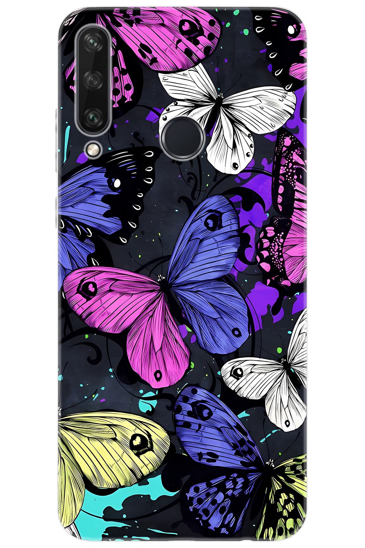 Ceppare Huawei Y6P (MED-LX9N) Uyumlu Kılıf Desen Baskı Silikon Kalp Yapan Kelebek STK:651 CP-RRs9lDo