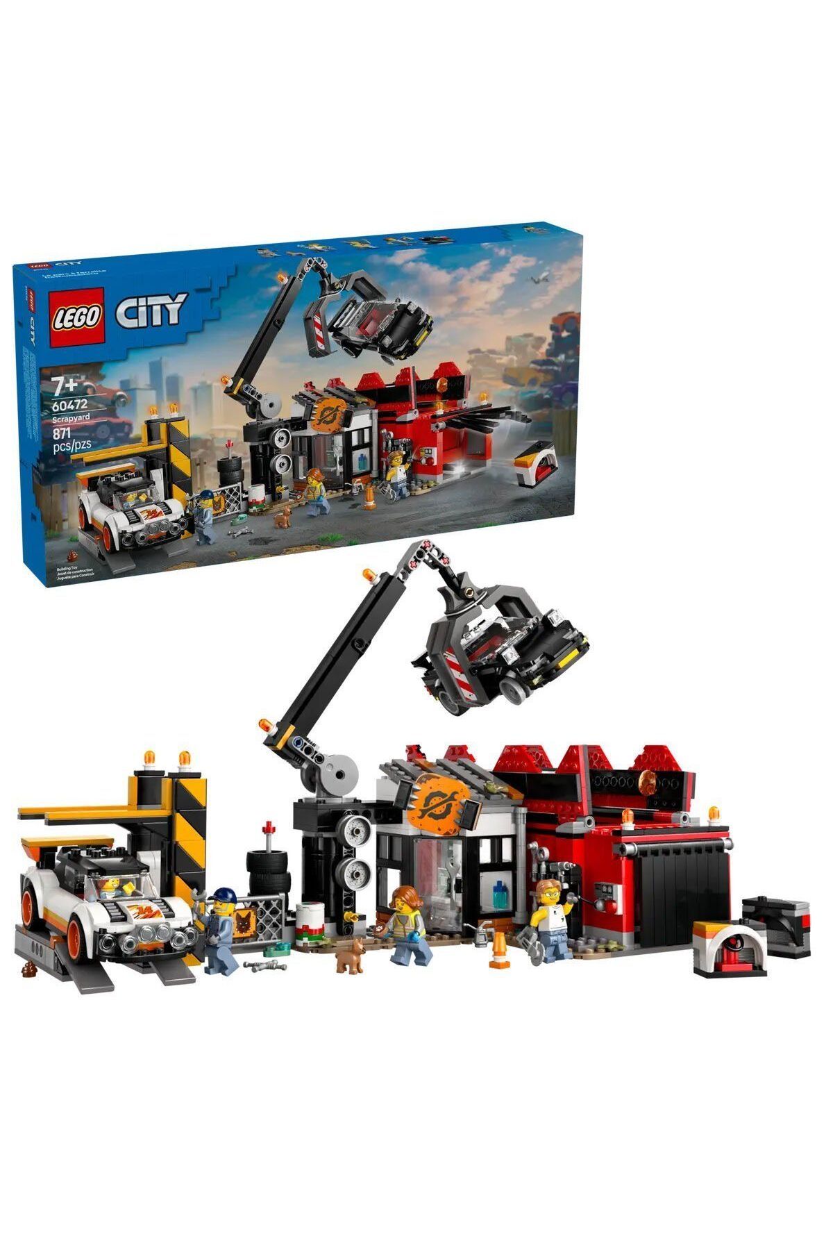 OEM 60472 Leo City Hurdalık ve Arabalar 871 parça +7 yaş