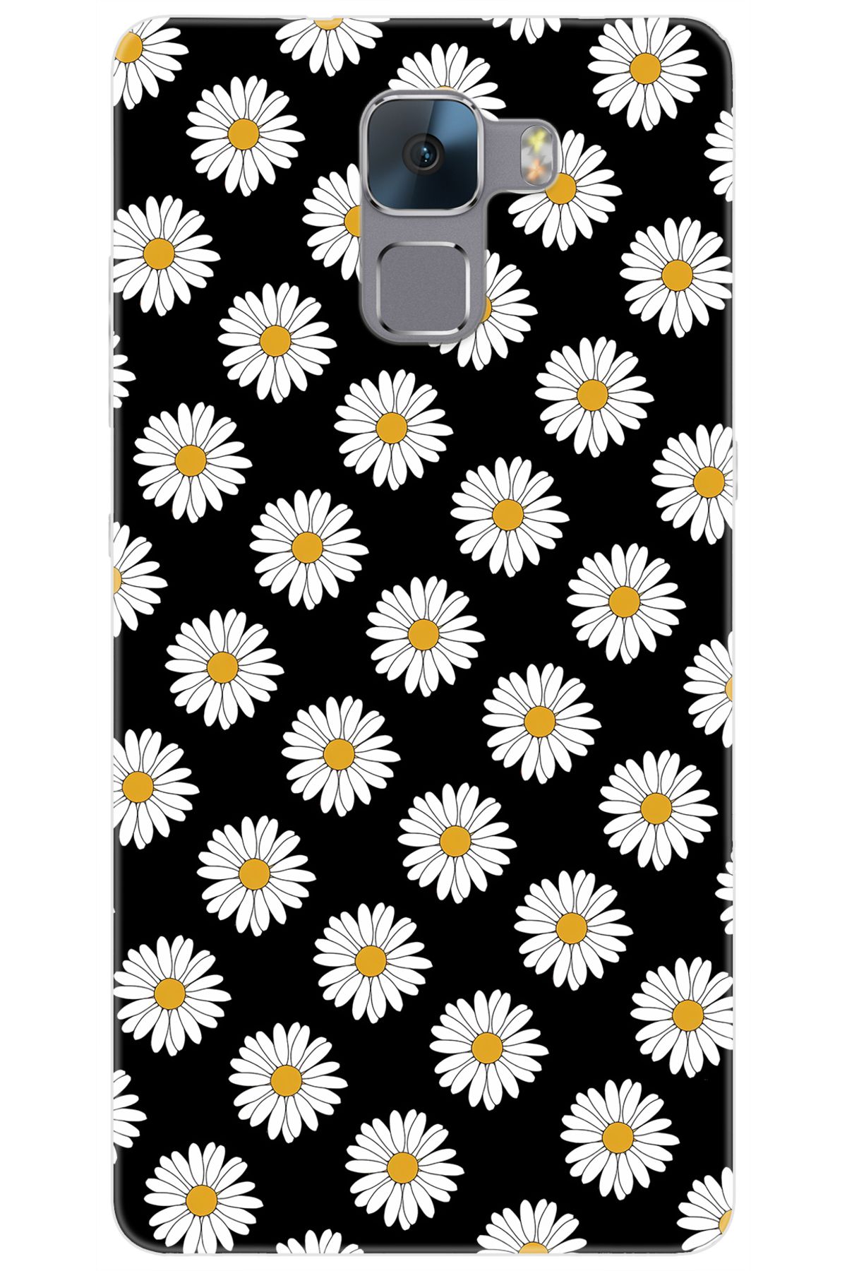 Ceppare Huawei Honor 7 (PLK-L01) Uyumlu Kılıf Desen Baskılı Silikon Papatya Serisi STK:634 CP-kRGrW6x