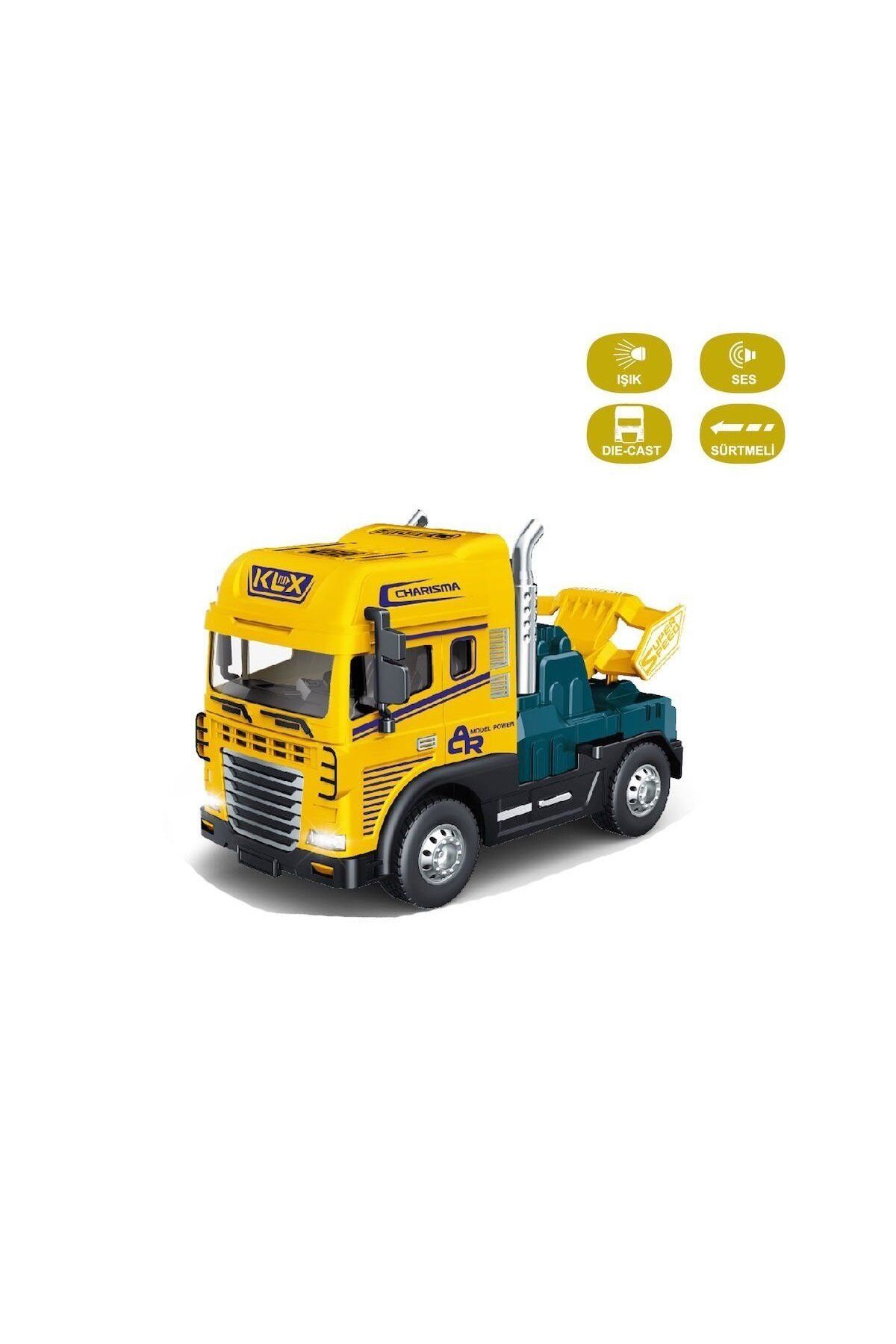 OEM KLX600-345 Sürtmeli Işıklı Müzikli 1:24 Çekici (Tır Kafası)