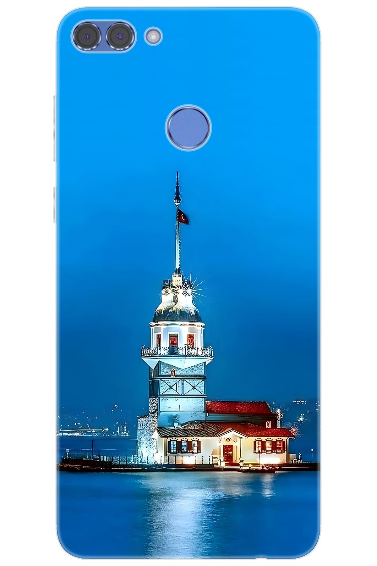 Ceppare Huawei Y9 2018 (FLA-LX1/LX2) Uyumlu Kılıf Desen Baskılı Silikon Kız Kulesi STK:617 CP-lEp3vks