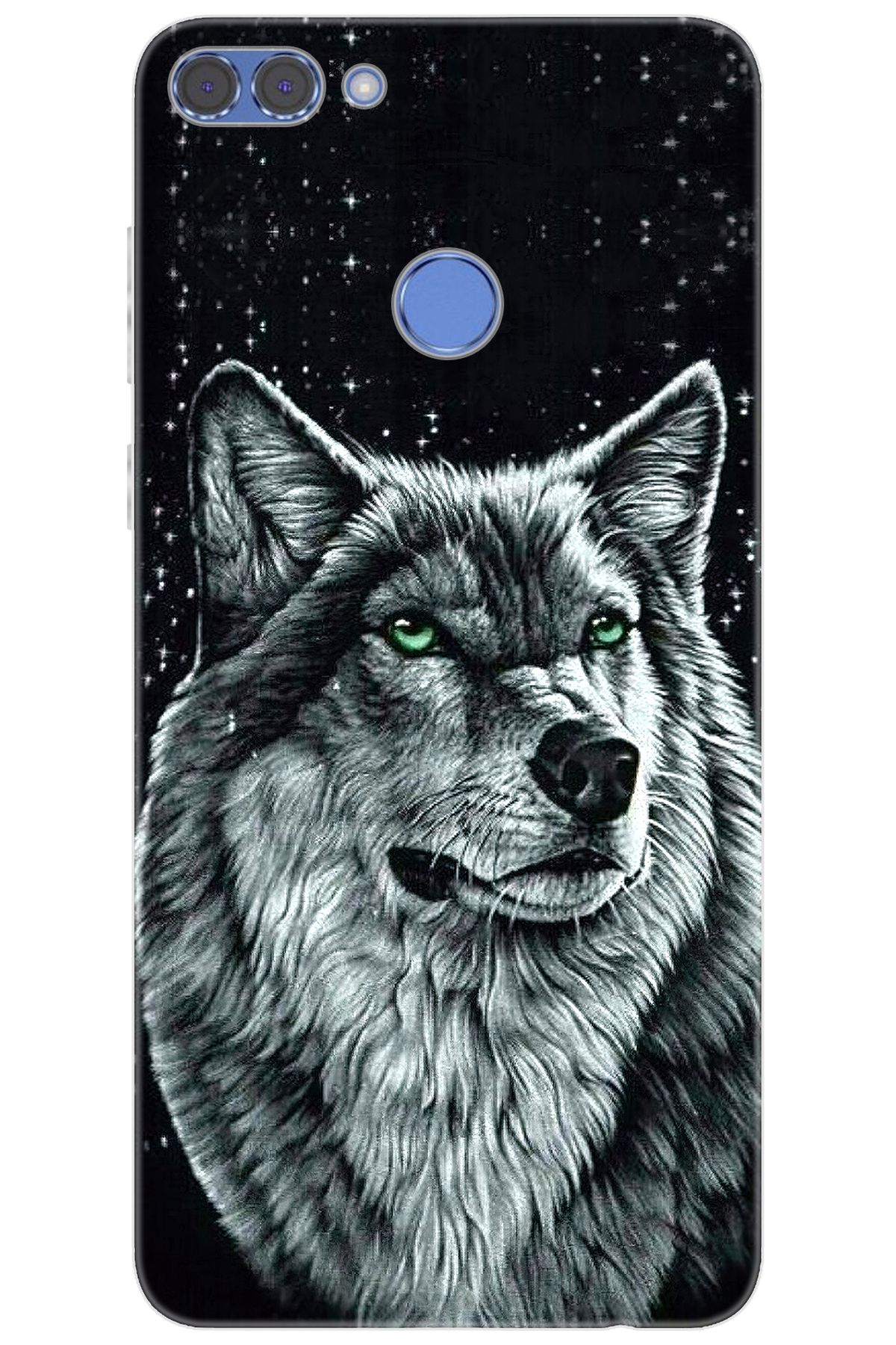 Ceppare Huawei Y9 2018 (FLA-LX1/LX2) Uyumlu Kılıf Desen Baskılı Silikon Kurt Baskılı STK:488 CP-cpNLQIL