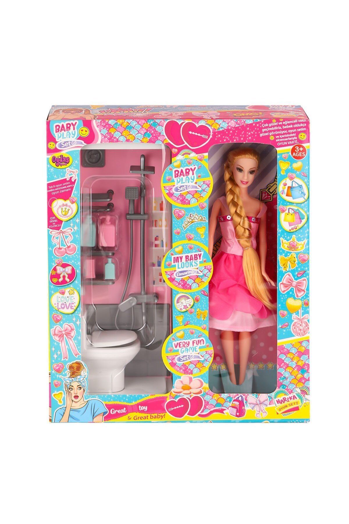 OEM OYD-02387 Bebek ve Banyo Oyun Seti -Oydaş Oyuncak