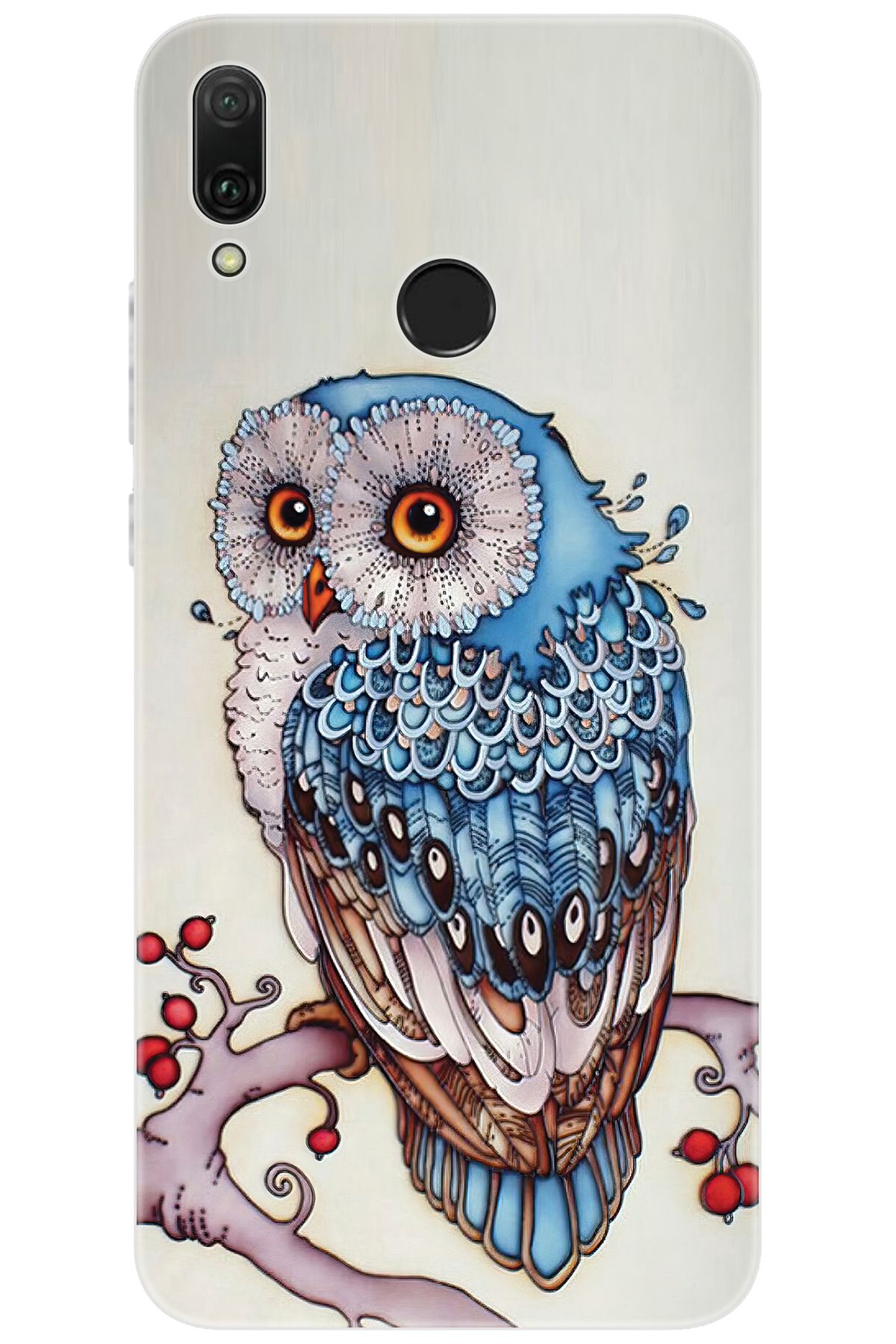 Ceppare Huawei Y9 2019 (JKM-LX1/LX2) Uyumlu Kılıf Desen Baskılı Silikon Baykuş STK:563 CP-39wChHx