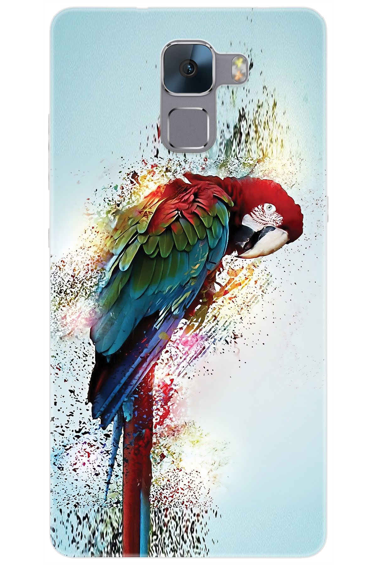 Ceppare Huawei Honor 7 (PLK-L01) Uyumlu Kılıf Desen Baskılı Silikon Papağan STK:562 CP-8924b9O