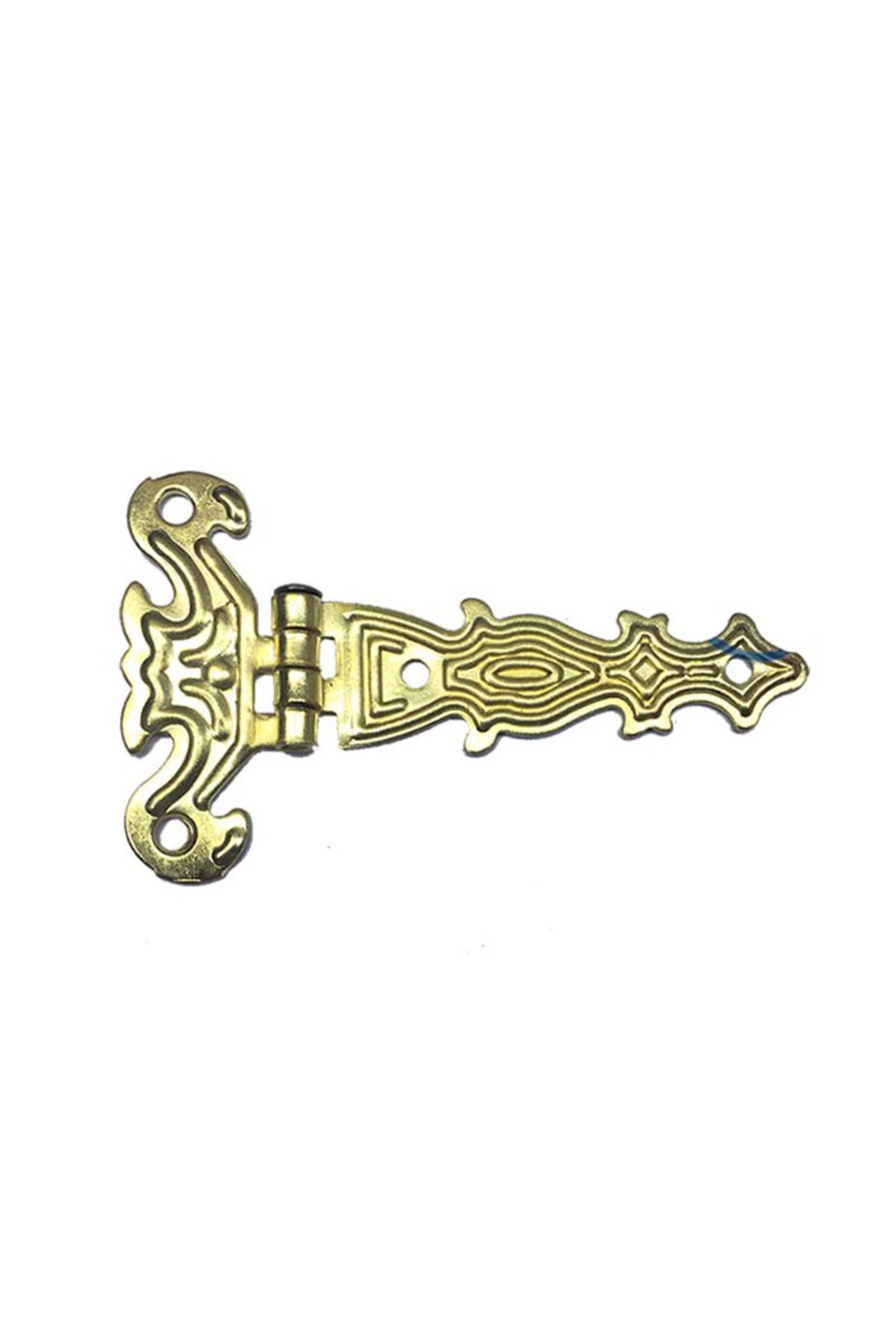 OEM Dekoratif, Sac Tek Kuyruklu Menteşe - 40x68 mm, Küçük, Sarı, 1 Adet