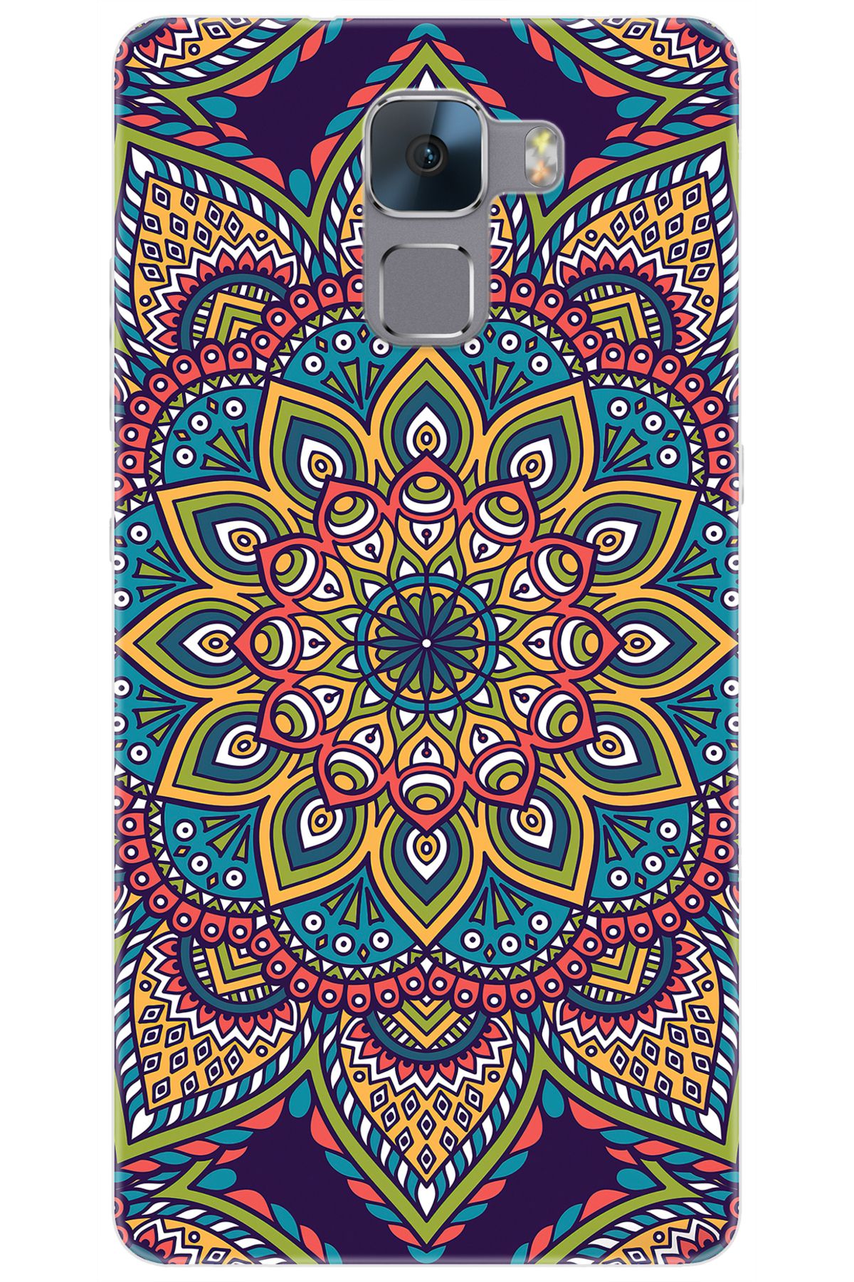 Ceppare Huawei Honor 7 (PLK-L01) Uyumlu Kılıf Desen Baskılı Silikon Mandala Vektör STK:502 CP-0ipkjKM