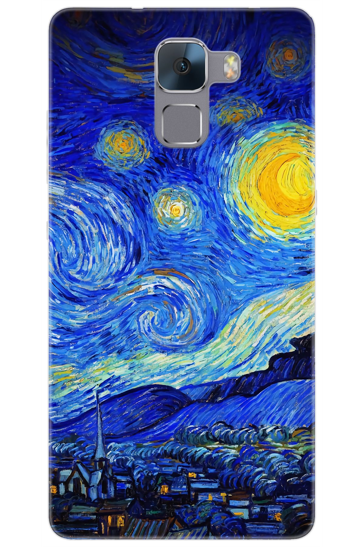 Ceppare Huawei Honor 7 (PLK-L01) Uyumlu Kılıf Desen Silikon Starry Night Yıldızlı Gece S:757 CP-dLjFFRP