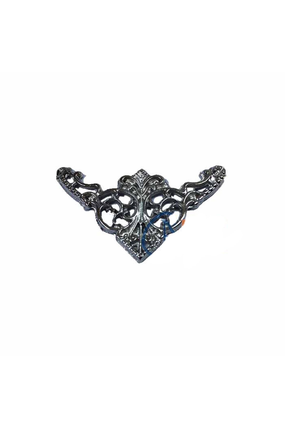 OEM Dekoratif Köşe Süsü, Köşelik - Küçük, 19x34mm, Nikel, 100 Adet