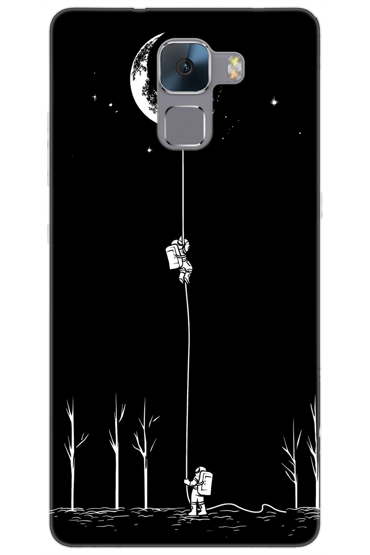 Ceppare Huawei Honor 7 (PLK-L01) Uyumlu Kılıf Desen Baskılı Silikon Astronot Serisi STK:1006 CP-W8wBA3W