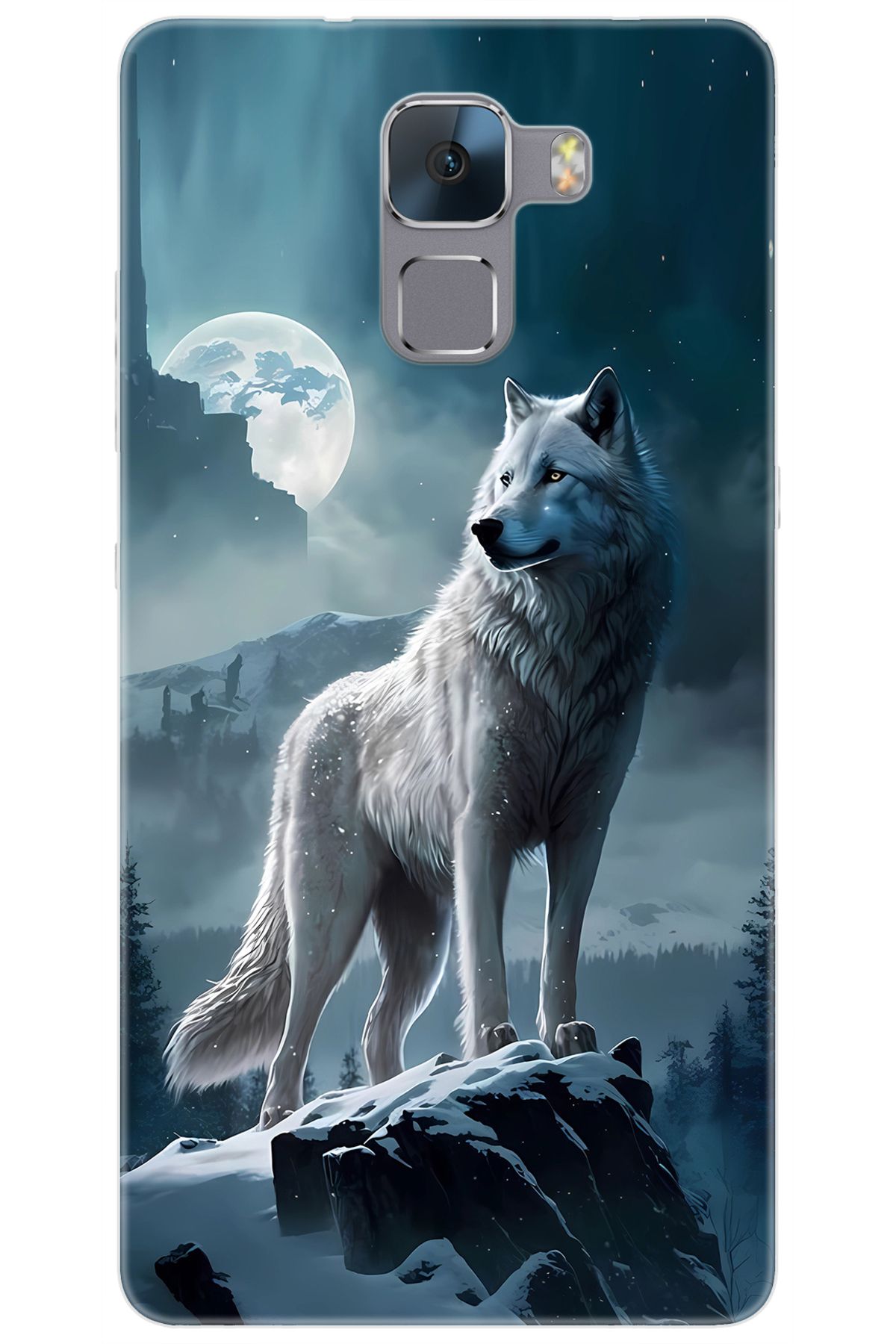 Ceppare Huawei Honor 7 (PLK-L01) Uyumlu Kılıf Desen Baskılı Silikon Kurt STK:683 CP-ibPSEv3