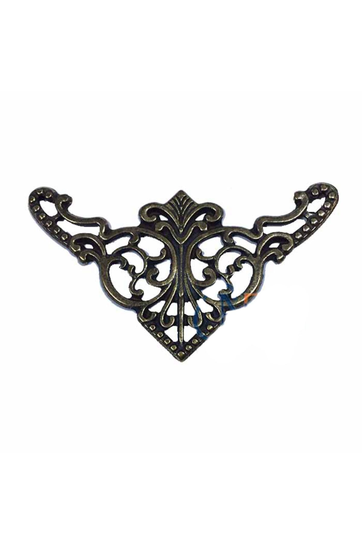 OEM Dekoratif Köşe Süsü, Köşelik - Büyük, 31x55mm, Antik, 100 Adet