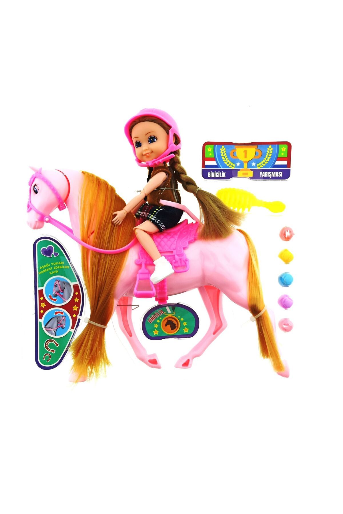 OEM Nini Love Binici Bebek Pembe At