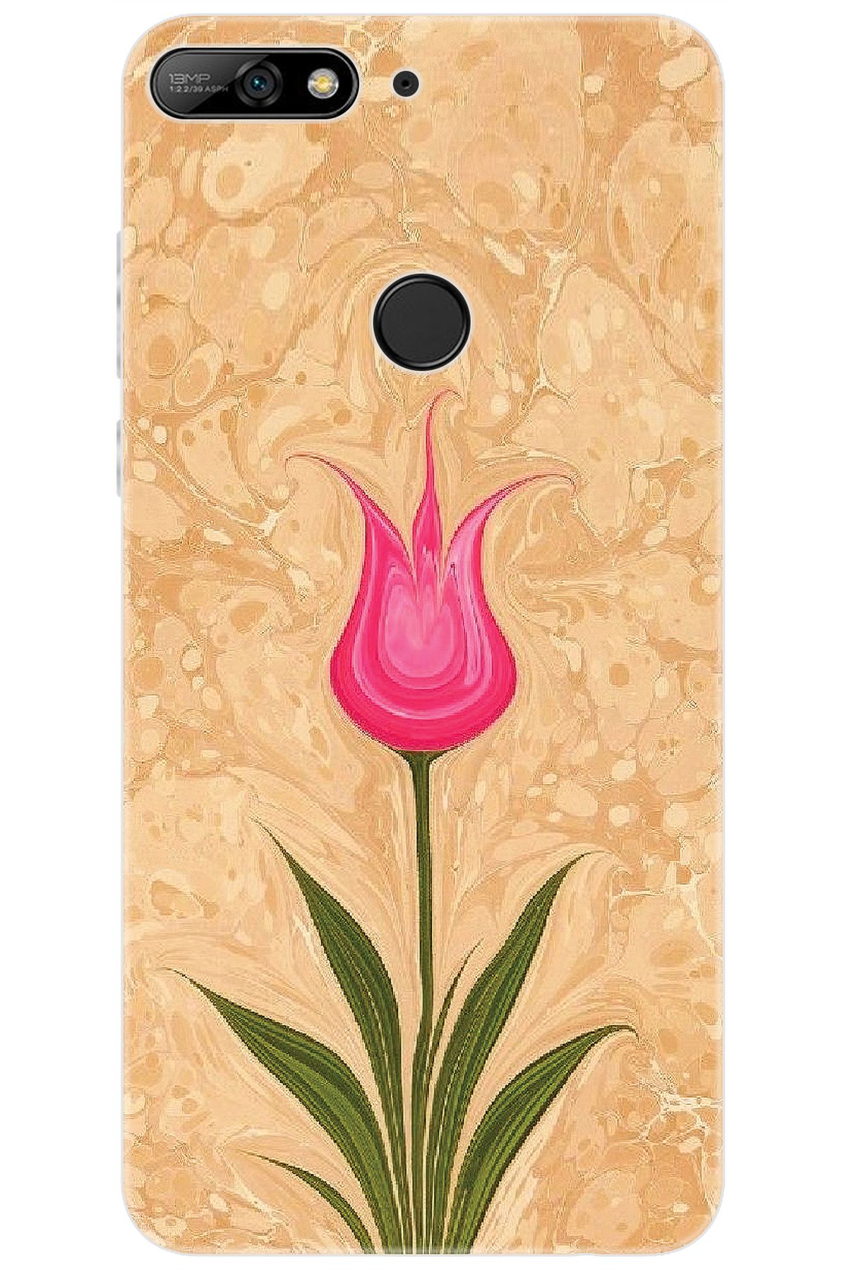 Ceppare Huawei Y7 PRO 2018 (LDN-LX2) Uyumlu Kılıf Desen Baskılı Silikon Lale Tasarım STK:544 CP-0qAmyi2