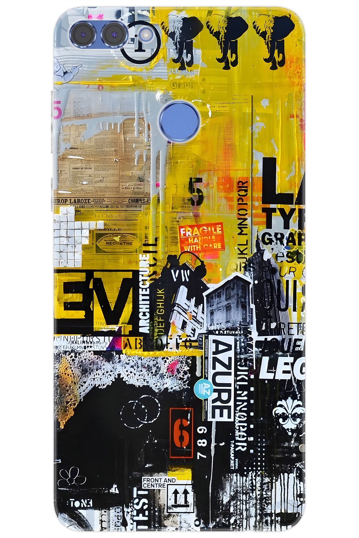 Ceppare Huawei Y9 2018 (FLA-LX1/LX2) Uyumlu Kılıf Desen Baskılı Silikon Sokak Sanatı STK:706 CP-aiRfsYV