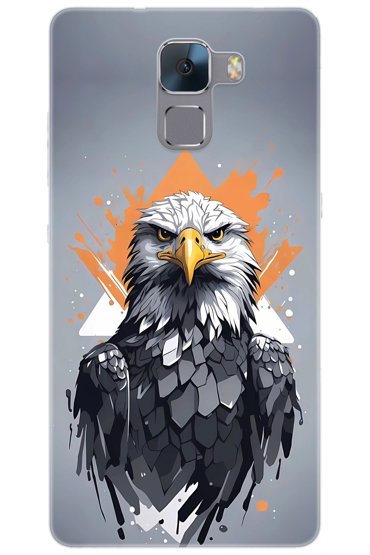 Ceppare Huawei Honor 7 (PLK-L01) Uyumlu Kılıf Desen Baskılı Silikon Kartal STK:639 CP-1K8kHBn
