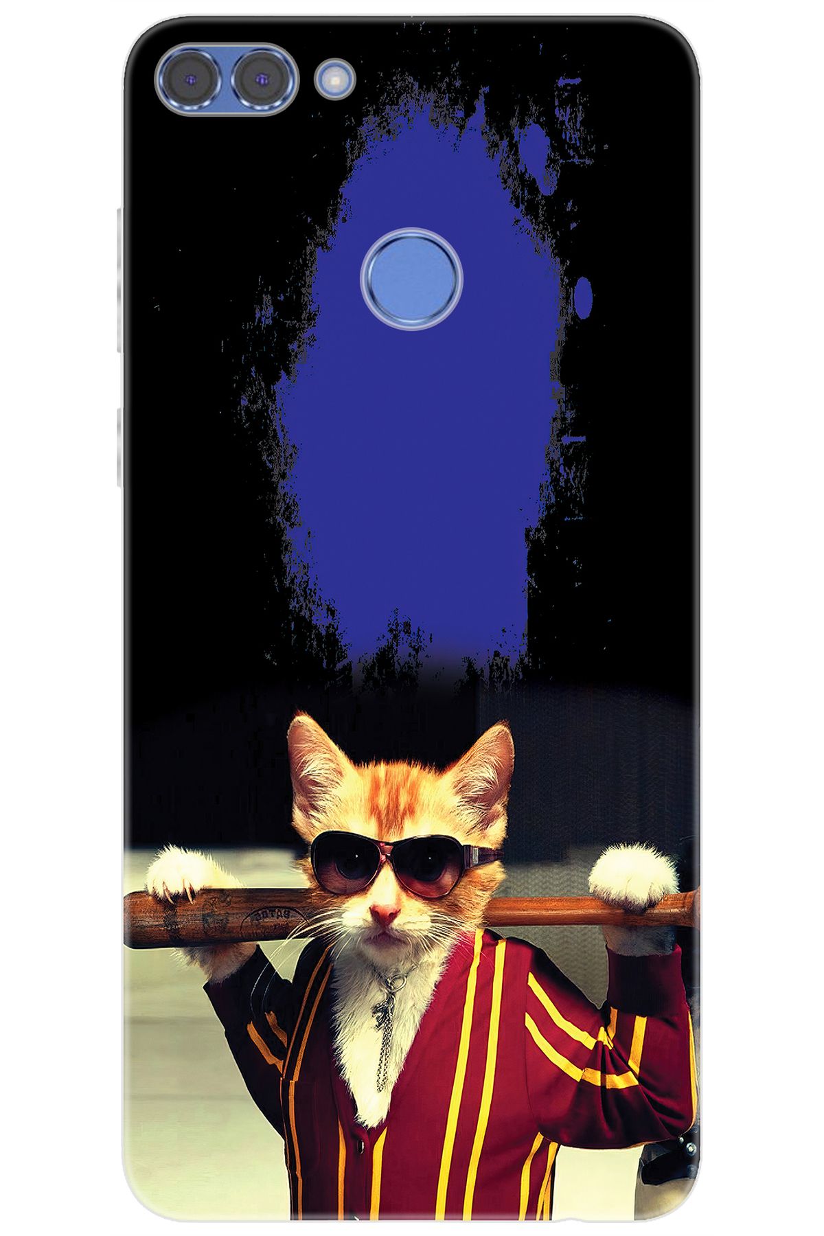 Ceppare Huawei Y9 2018 (FLA-LX1/LX2) Uyumlu Kılıf Desen Baskılı Silikon Artist Kedi STK:481 CP-Ky230KO