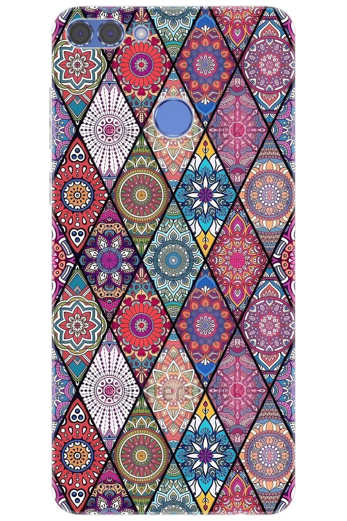Ceppare Huawei Y9 2018 (FLA-LX1/LX2) Uyumlu Kılıf Desen Baskılı Silikon Kilim Tasarım STK:660 CP-O0dXkFO