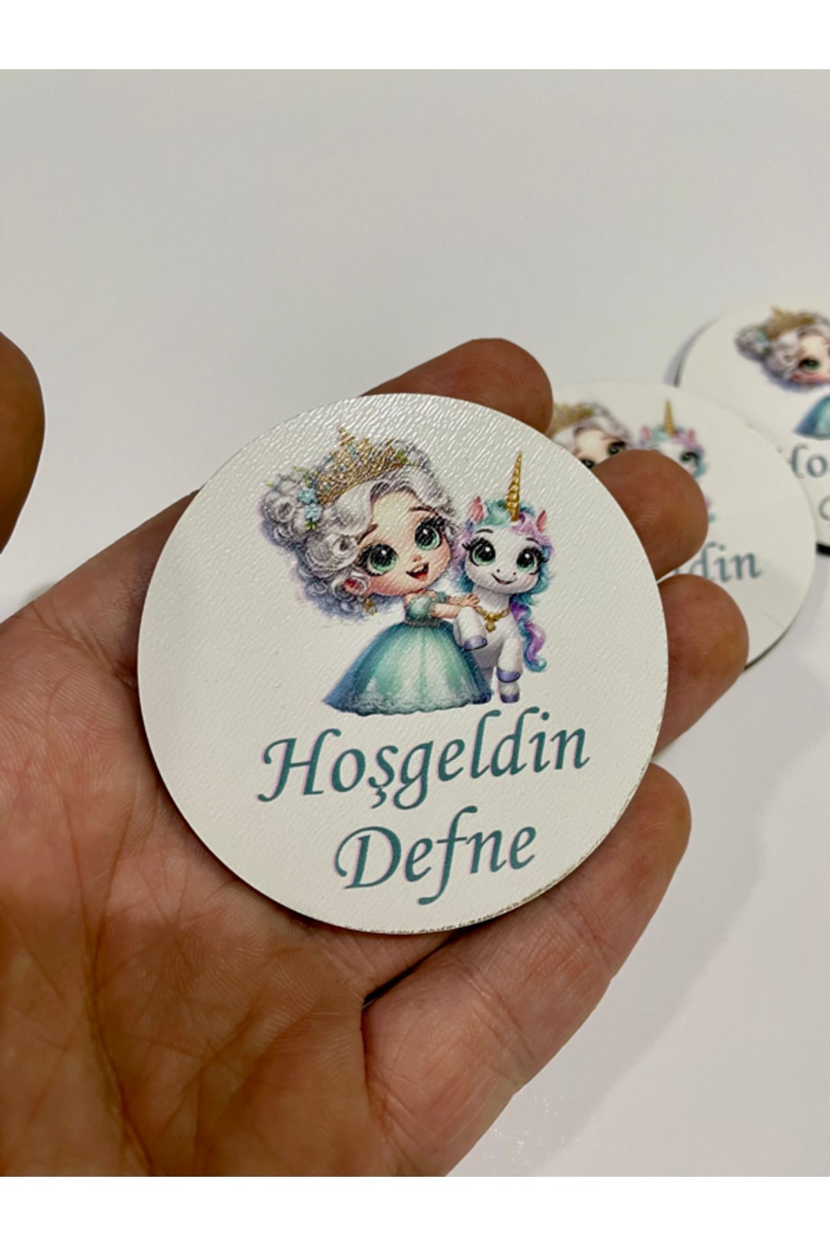 estölye Ahşap UV Baskı Prenses Model Magnet 10 Adet