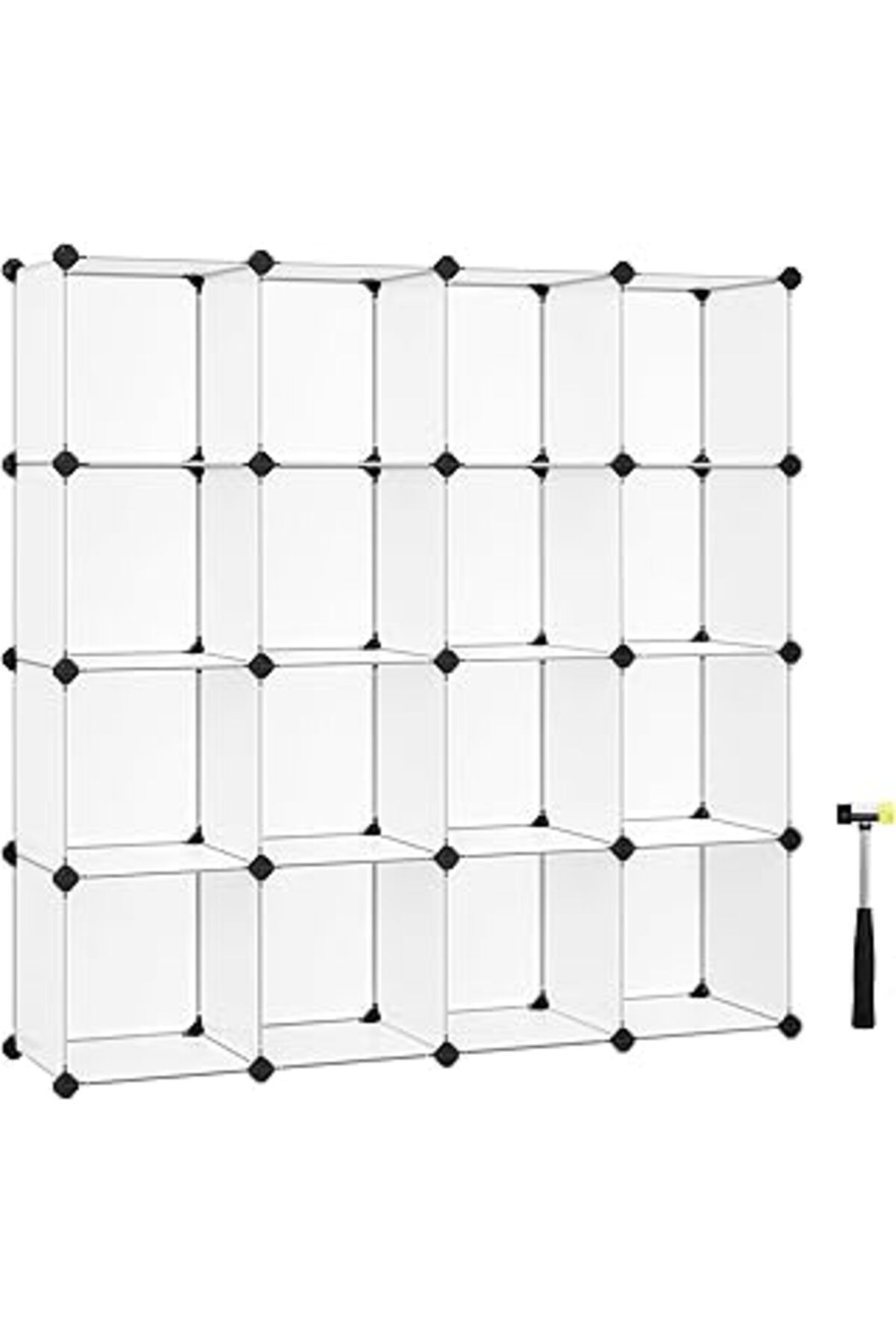 karadağsb Songmics Ayakkabı Rafı 15 Küp, Plastik Raf, 153 X 31 X 153 Cm, Beyaz Lpc44L