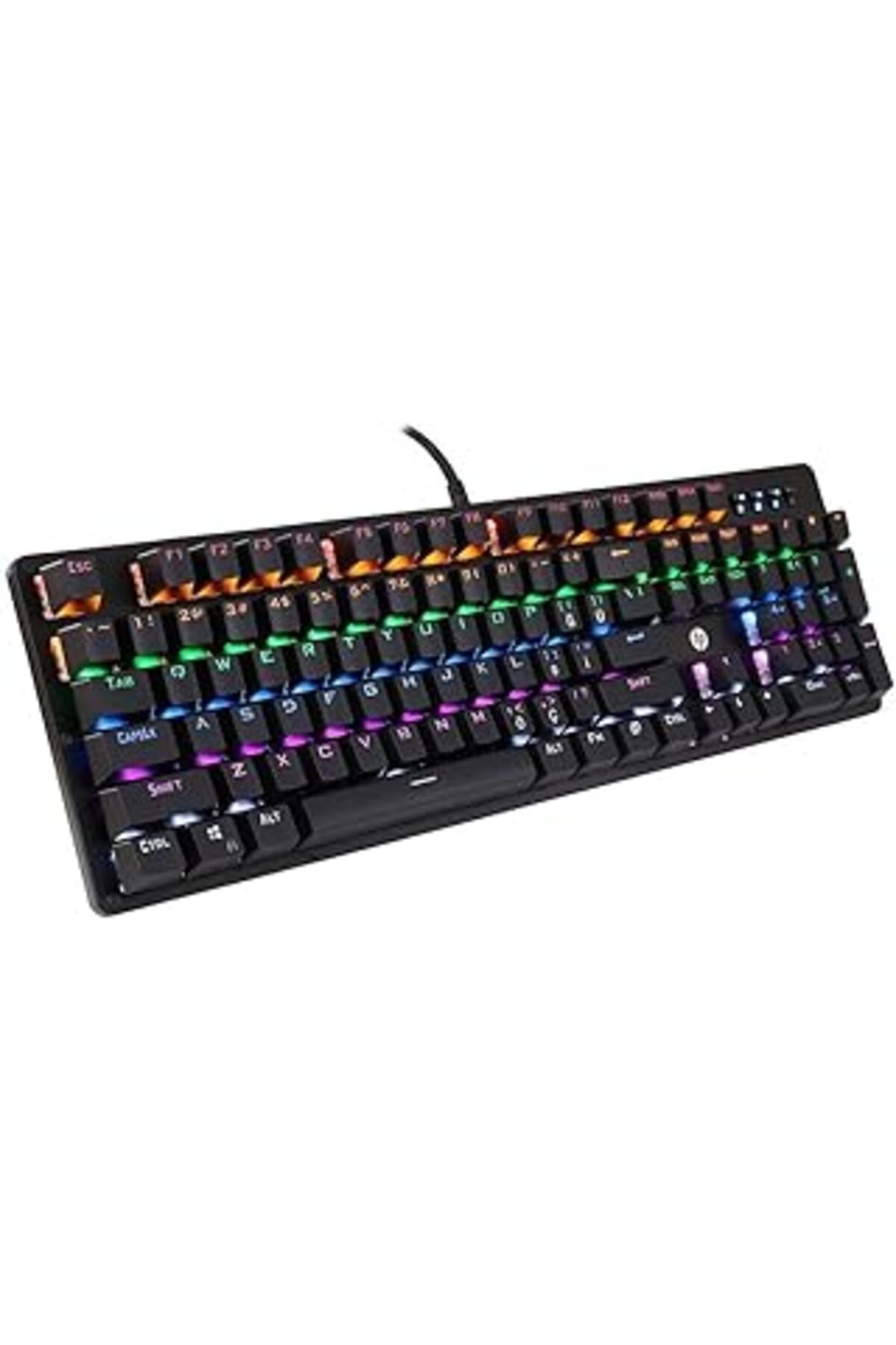 Mu Art Hp Gk100F Mekanik Gaming Klavye Rgb Işıklı Kablolu Klavye Şık Zafir Modern Tasarım Türkçe Q Klavye