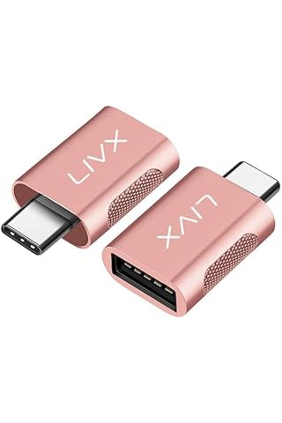 NZM TİCARET Livx Usb 3.0 To Type-C Çevirici Dönüştürücü Otg Adaptör Rose Gold Otgrg İkili