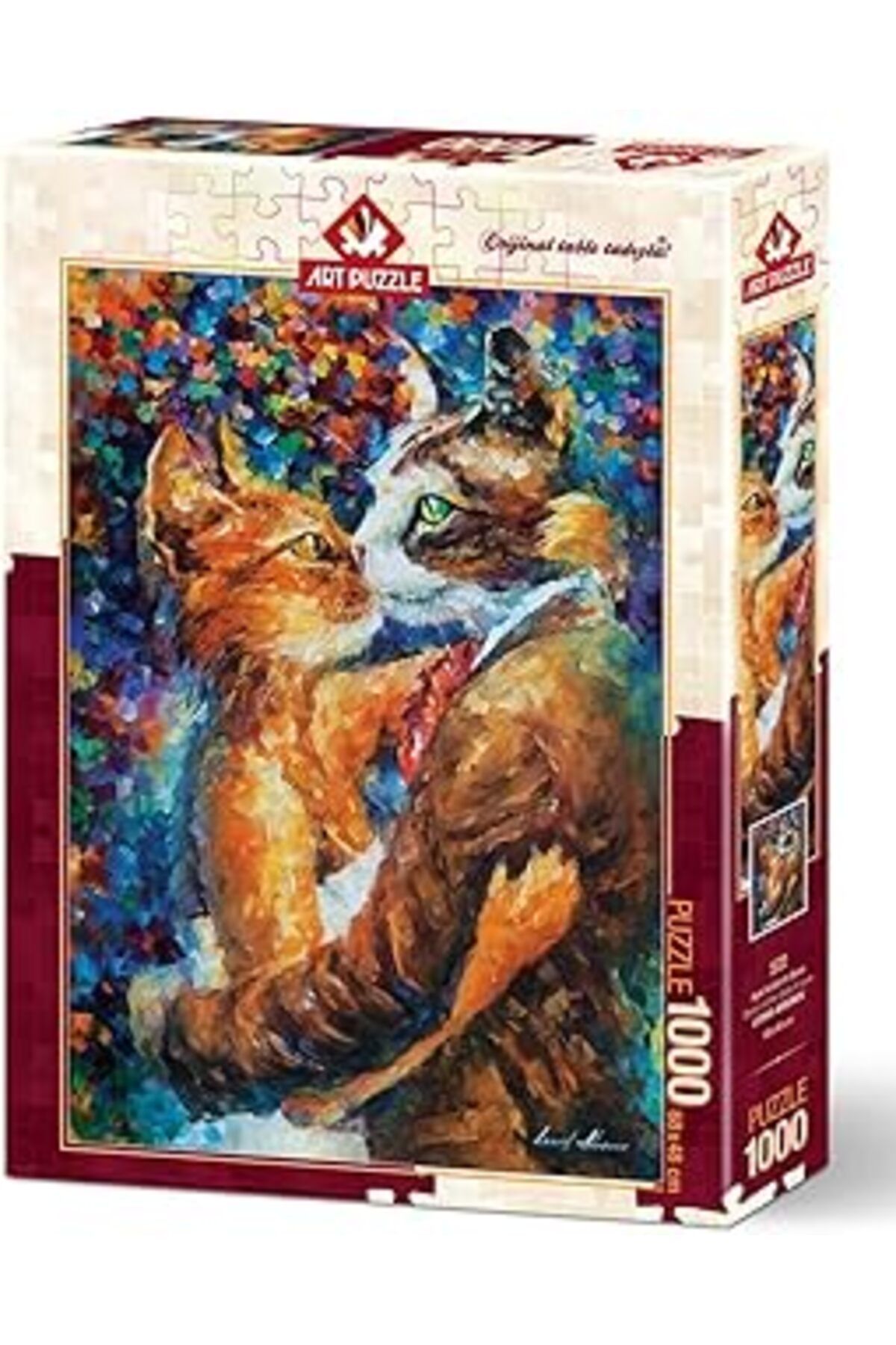 Mu Art Art Puzzle Aşık Kedilerin Dansı 1000 Parça Puzzle