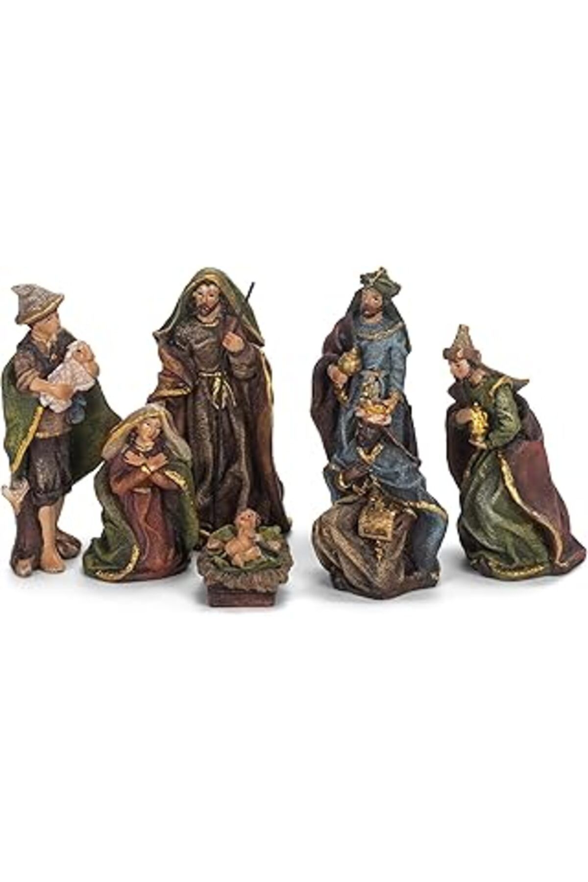 Mu Art Kurt S. Adler Kurt Adler 9,5 Cm Reçine, 7 Parça Doğum Seti, Noel Çoklu