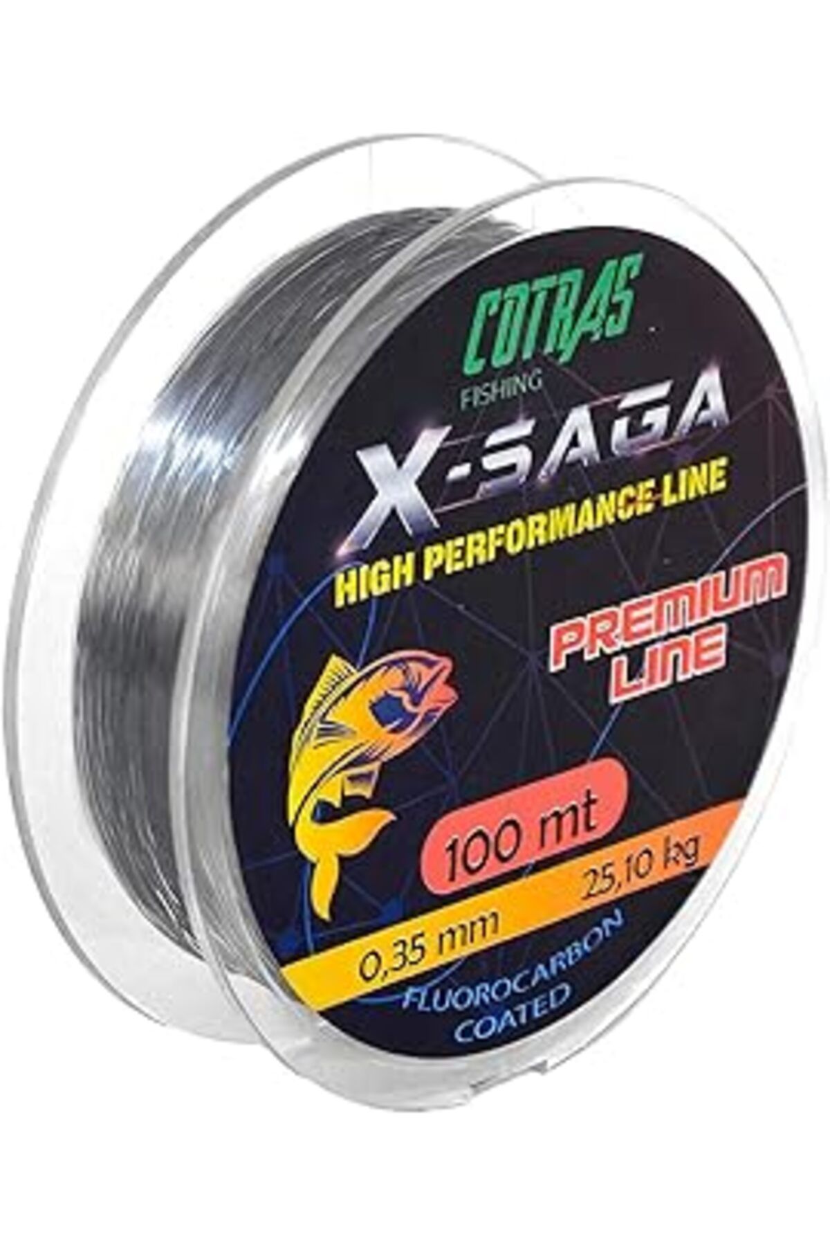 NZM TİCARET Cotras X-Saga Monofilament Olta Misinası 100Mt (Gri, 0.47Mm)