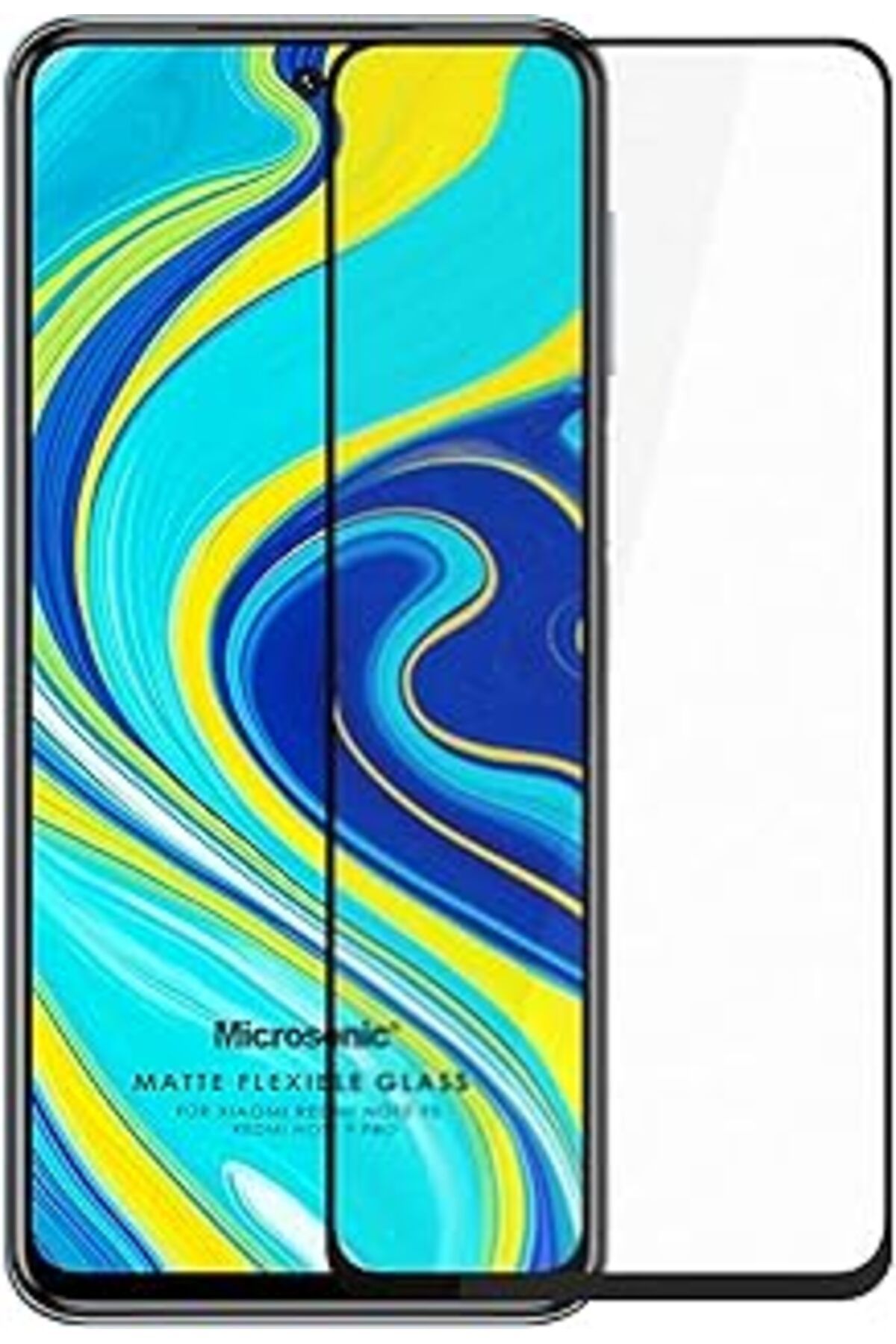 Pazarcan Microsonic Xiaomi Redmi Note 9 Pro Seramik Matte Flexible Ekran Koruyucu Siyah