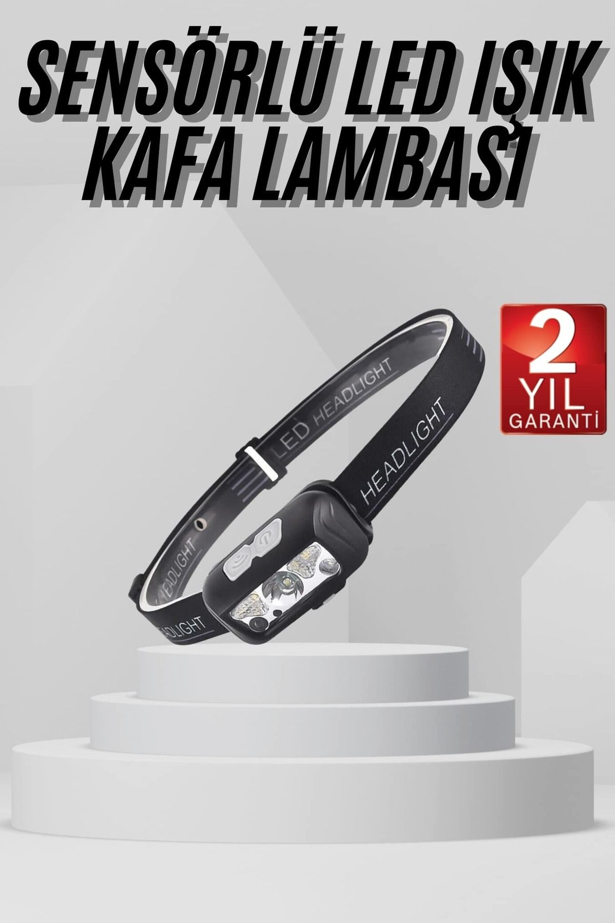 ASTRALTECH Sensörlü Şarjlı Type-c Şarj Işıklı Kafa Lambası Kamp Lambası