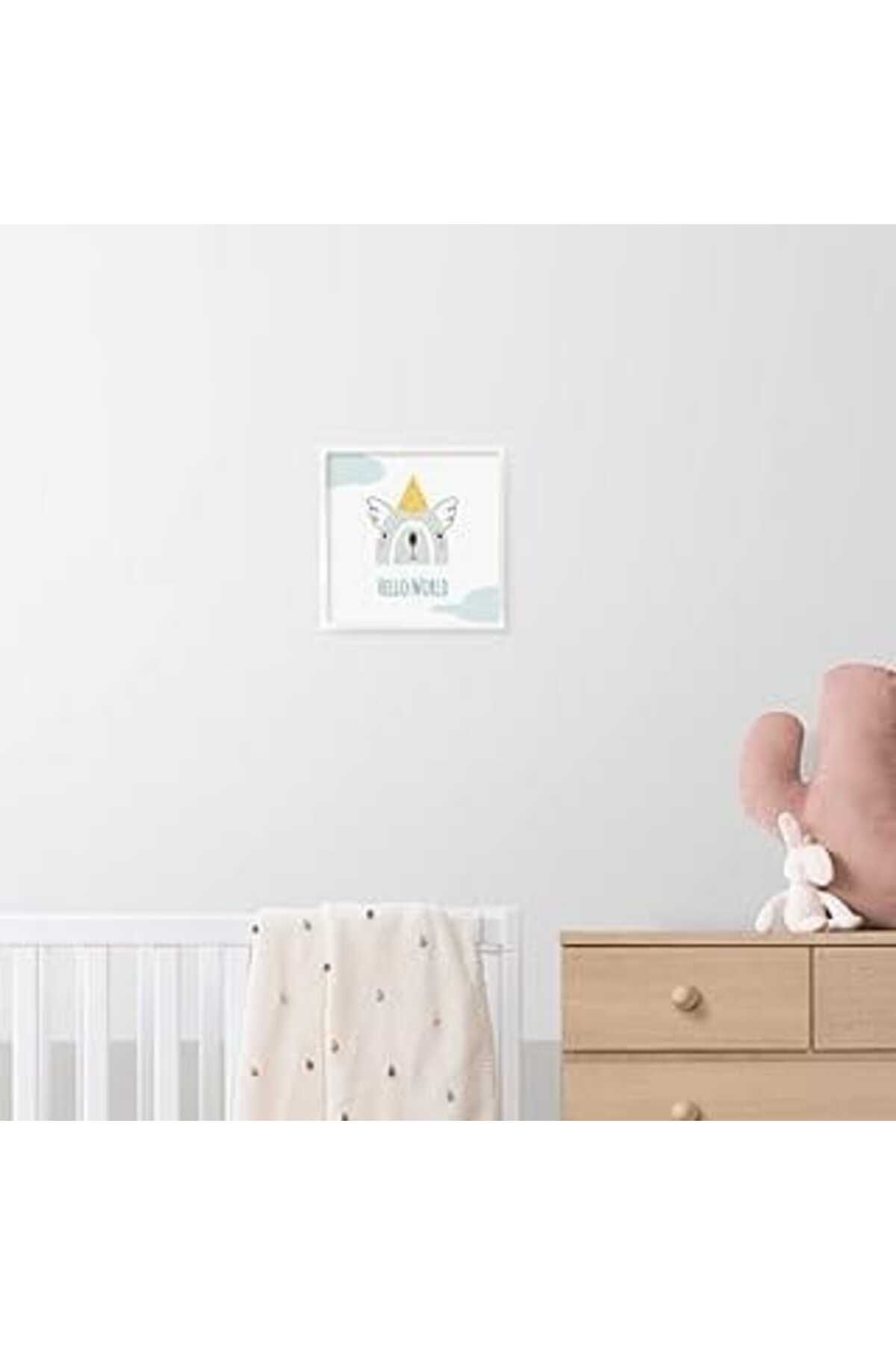 Mu Art Bebek Odası İçin Minimal Tasarımlı Çerçeve - 20X20 Cm, Kendinden Yapışkanlı