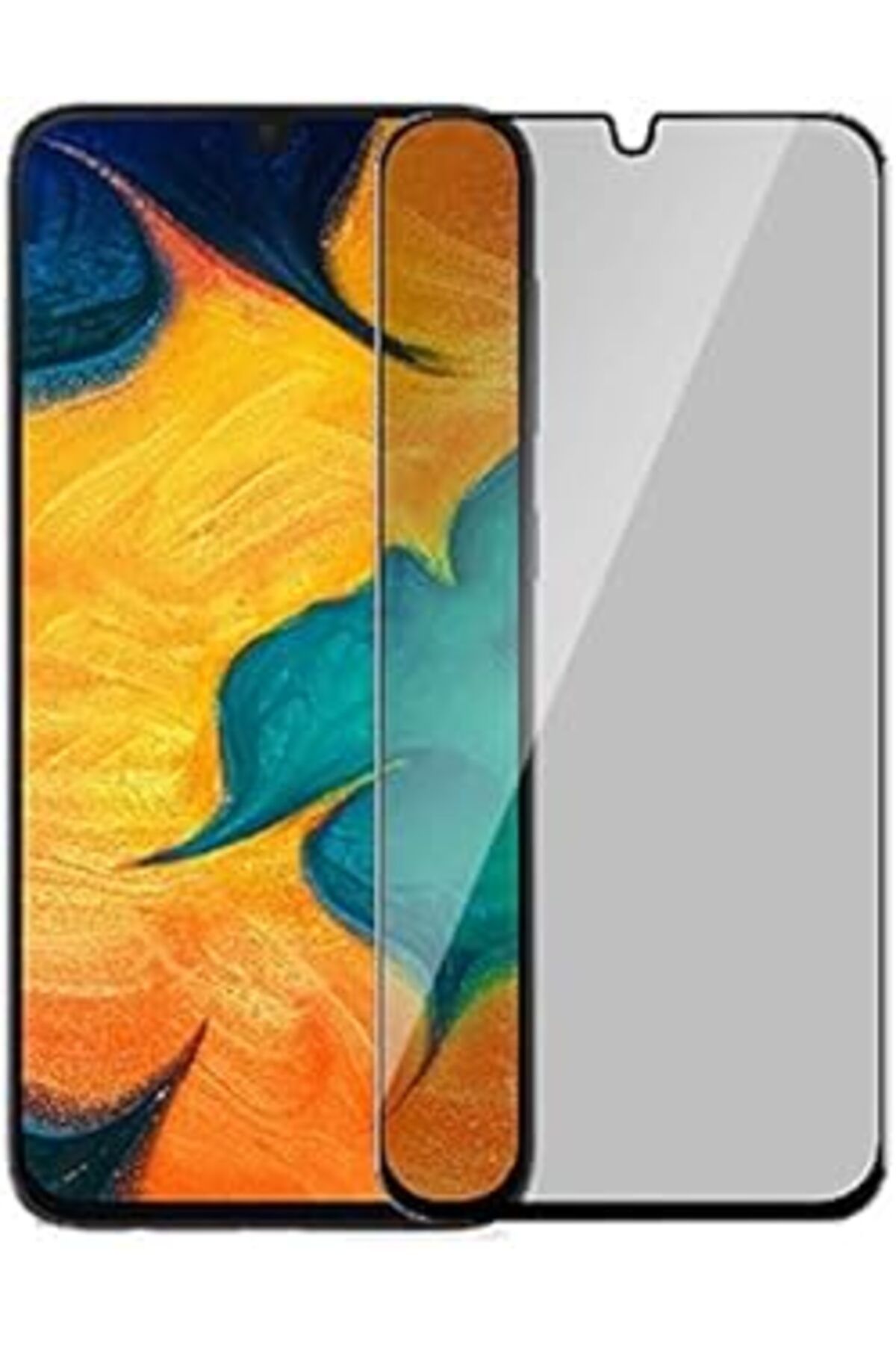 Pazarcan Ehr. Huawei Y6 2019 Uyumlu Gizlilik Filtreli 5D Hayalet Ekran Koruyucu Cam (Siyah)
