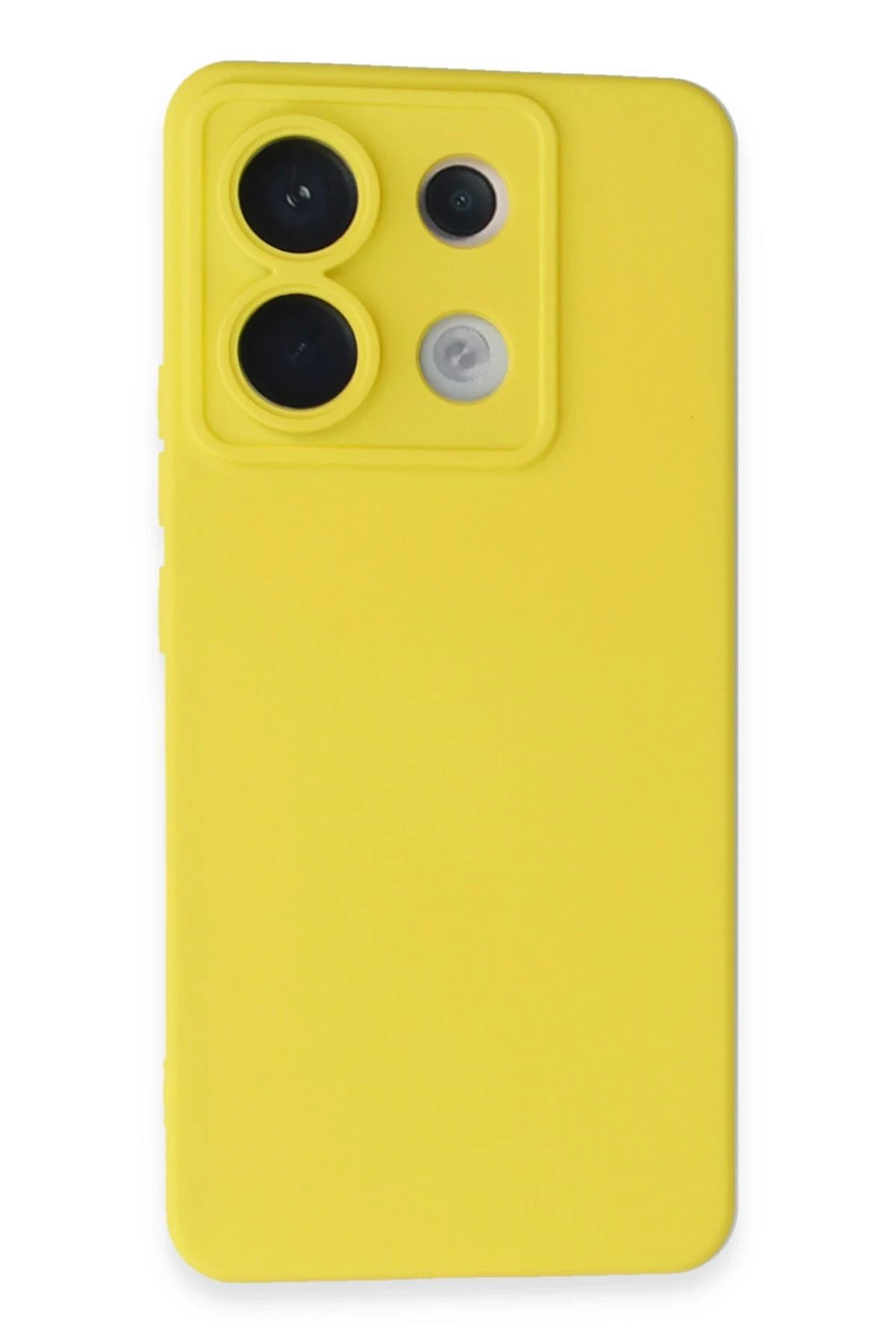 NewFace Xiaomi Redmi Note 13 Pro 5G Kılıf Nano içi Kadife Silikon  uyumlu  - Sarı YNSMR