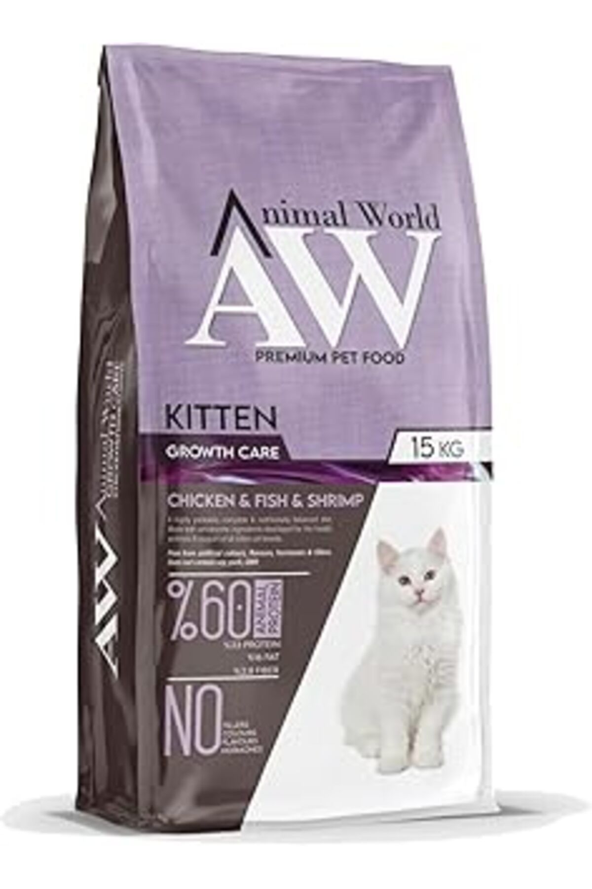 karadağsb Animal World Kitten Sağlıklı Büyüyen Tavuk Ve Karidesli Yavru Kedi Maması 15 Kg