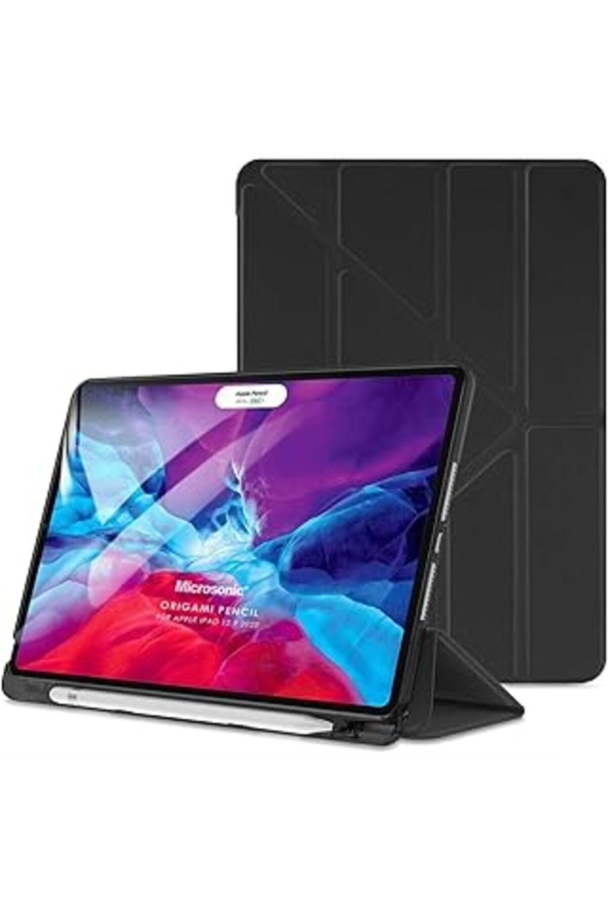 karadağsb Microsonic Apple Ipad Pro 12.9`` 2022 6. Nesil Için Kılıf (A2436-A2764-A2437-A2766) Origami Pencil