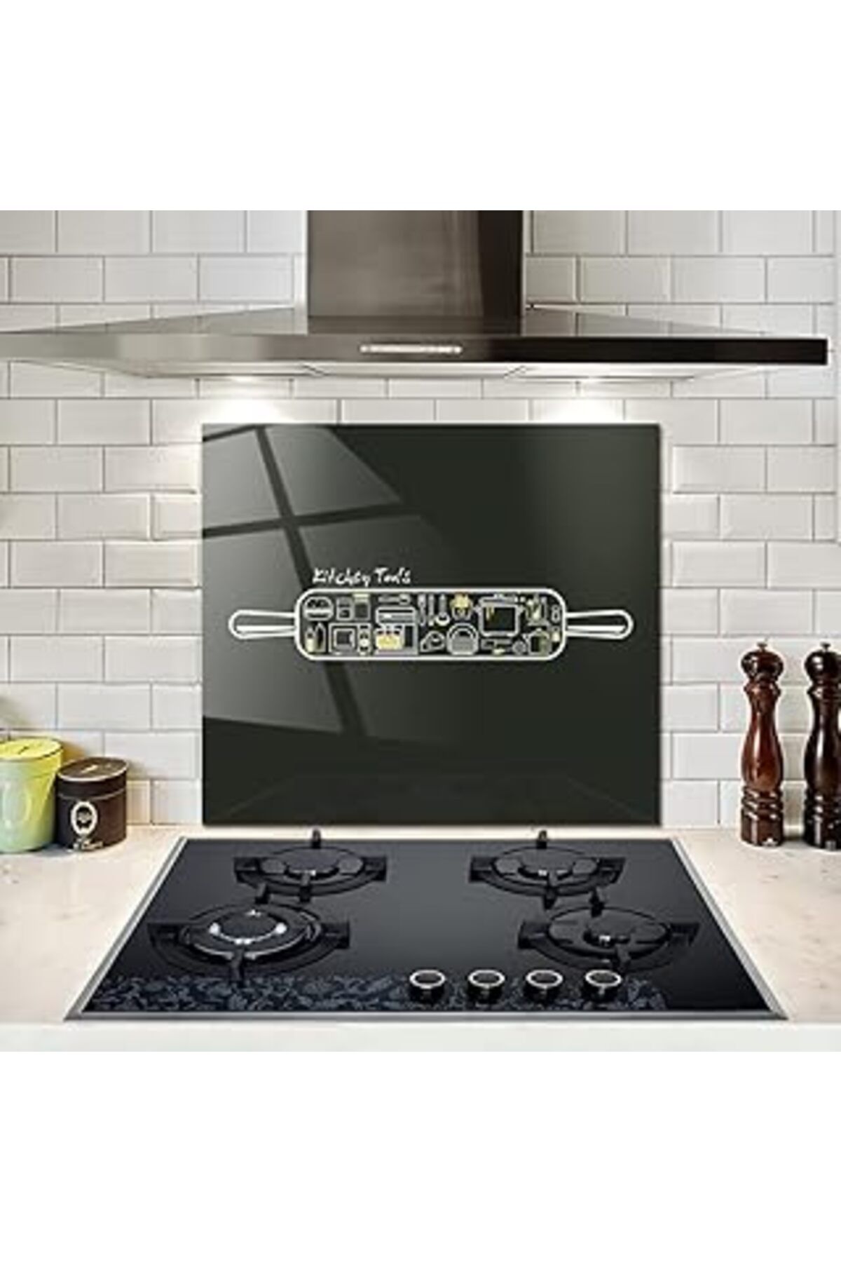 karadağsb Decorita Kitchen Tools - Mutfak Gereçleri | Cam Ocak Arkası Koruyucu | (52Cm X 60Cm)